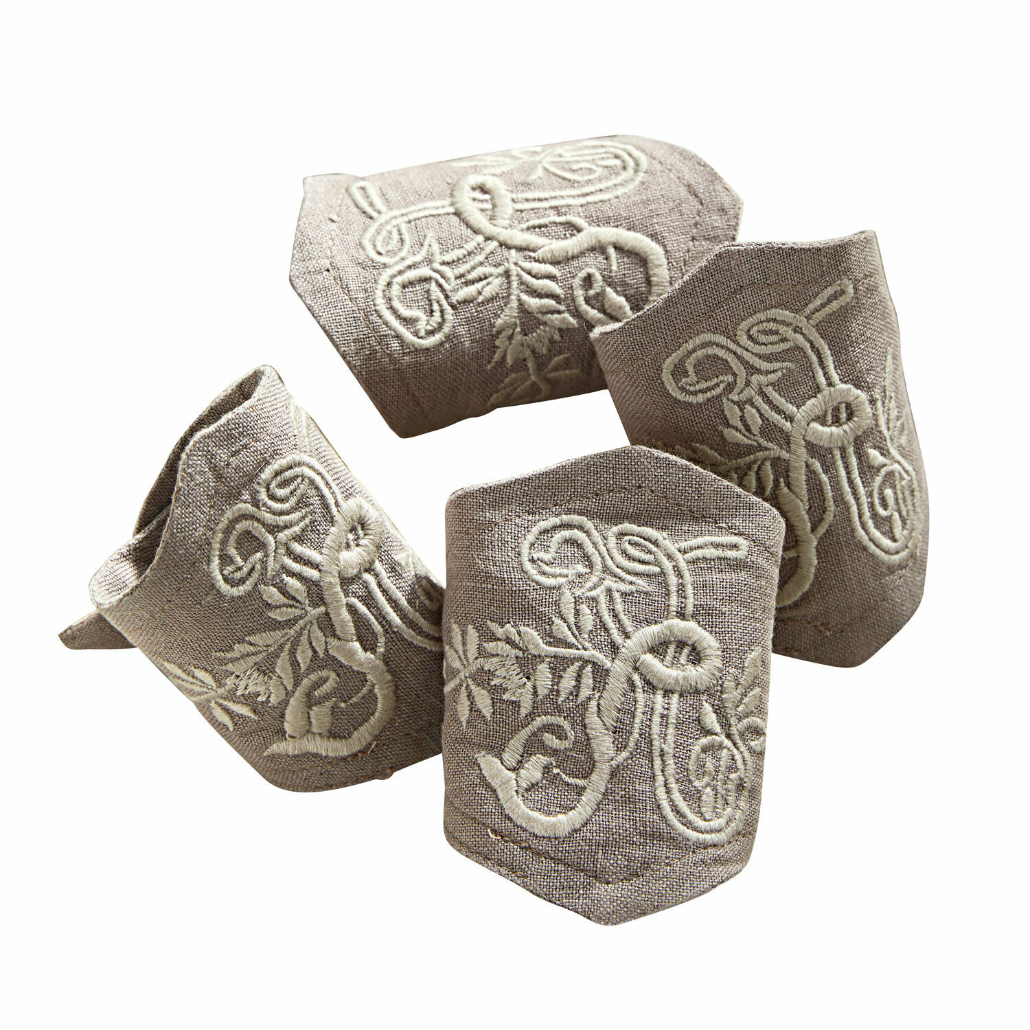Lot de 4 ronds de serviettes Ashley