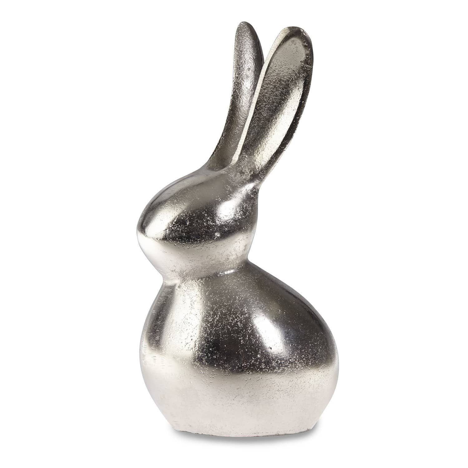 Décoration lapin Benji Figurine décorative de lapin en métal argenté pour une décoration intérieure moderne