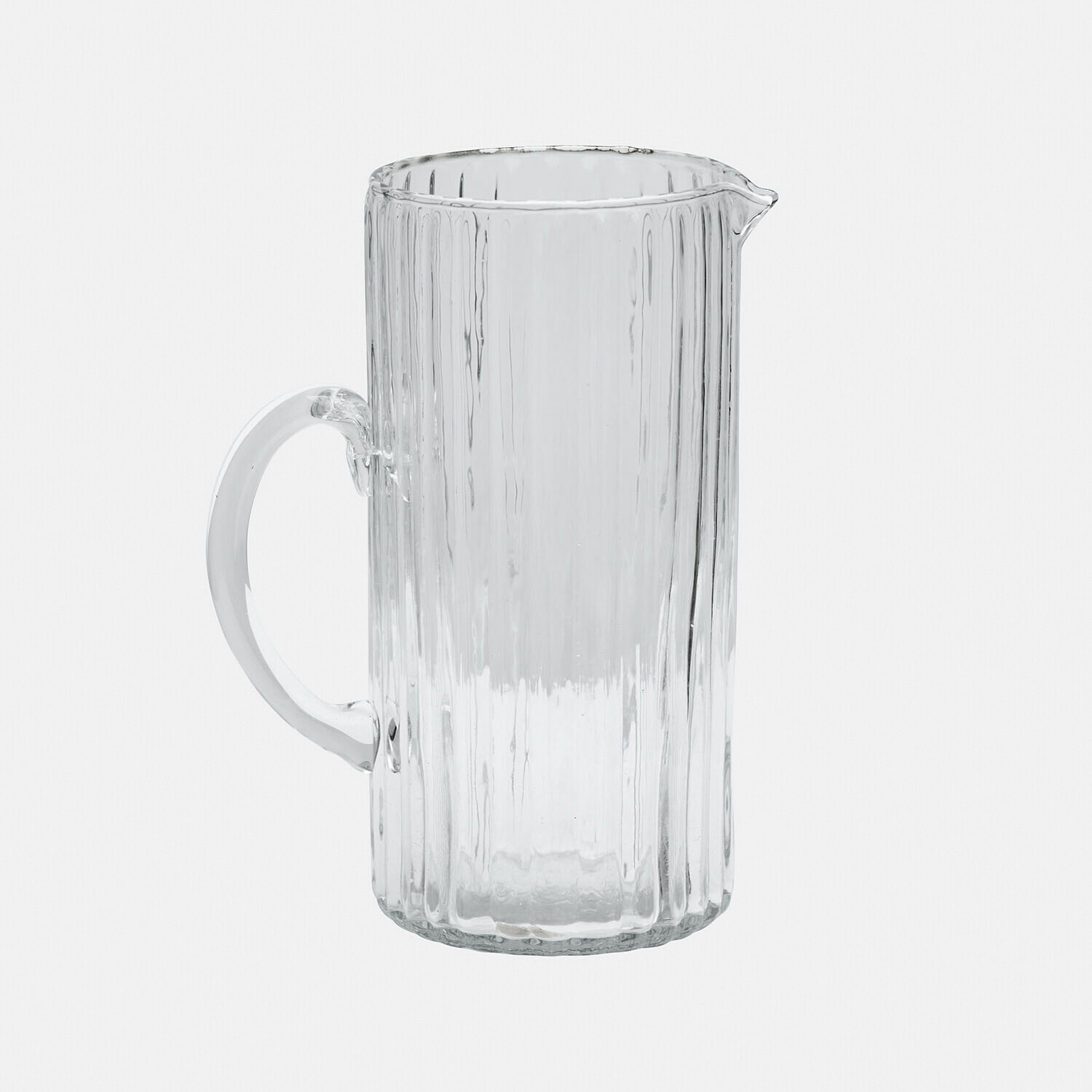 Pichet Solerón Pichet en verre transparent avec anse et surface rainurée pour servir des boissons