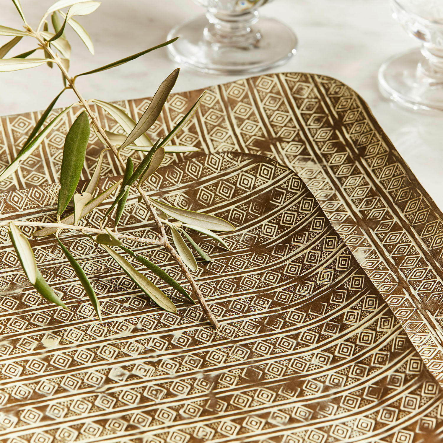 Lot de 2 plateaux Farouq