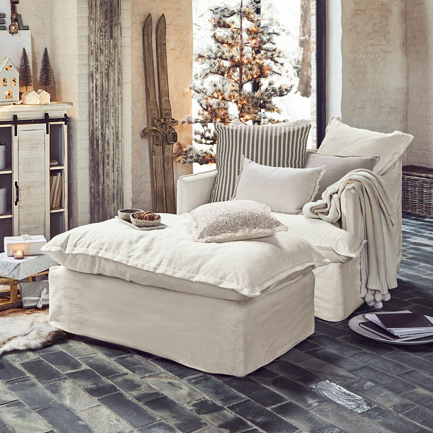 Fauteuil avec repose-pieds Avignon
