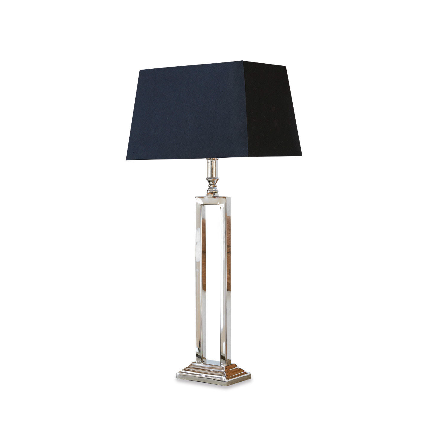 Lampe à poser Kinshaa Lampe de table élégante avec base en métal et abat-jour noir pour salon et bureau