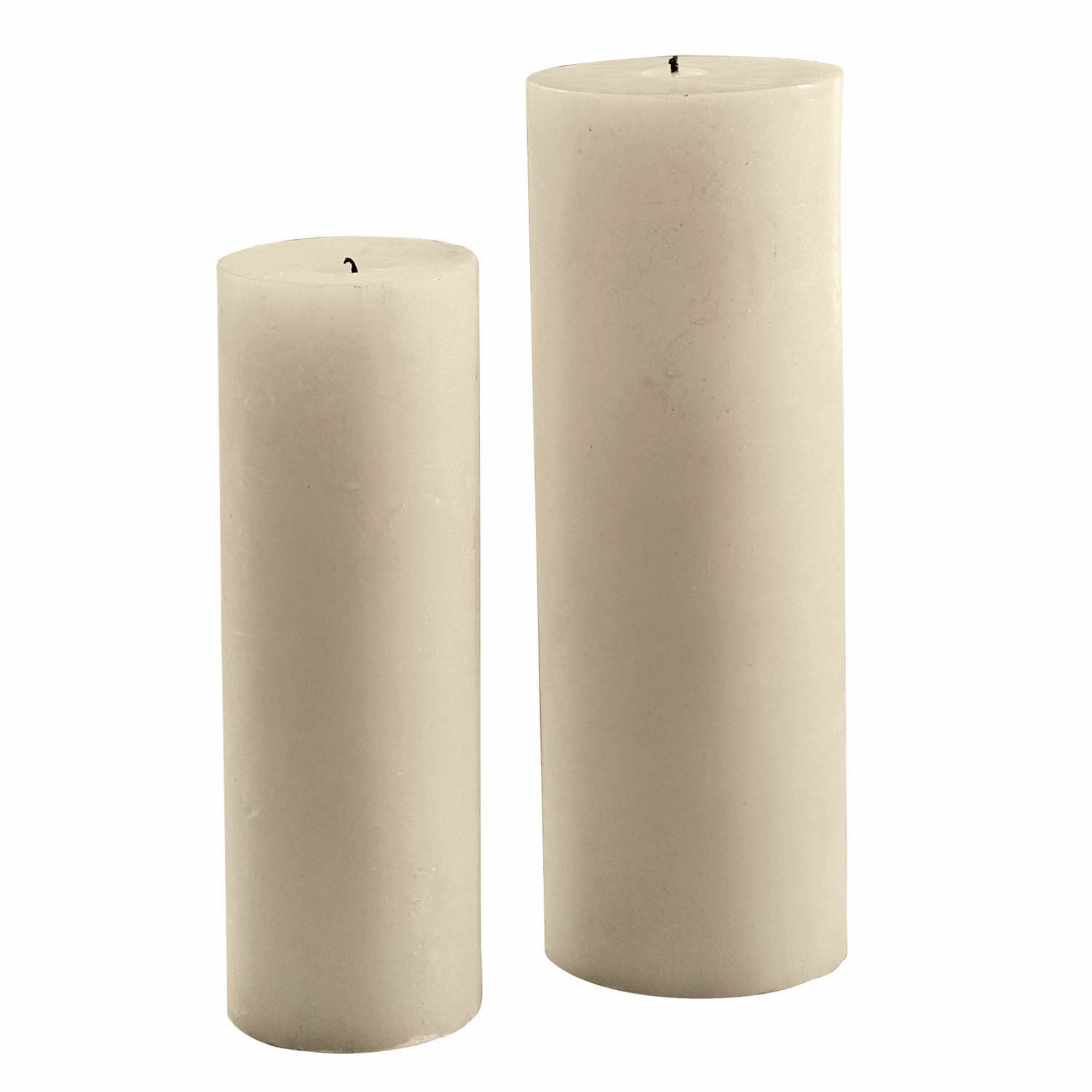 Lot de deux bougies beige Laureen en cire, décoration intérieure et éclairage d'ambiance