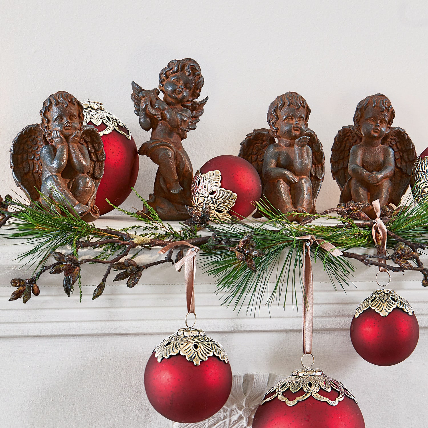 Lot de 4 anges Memsie