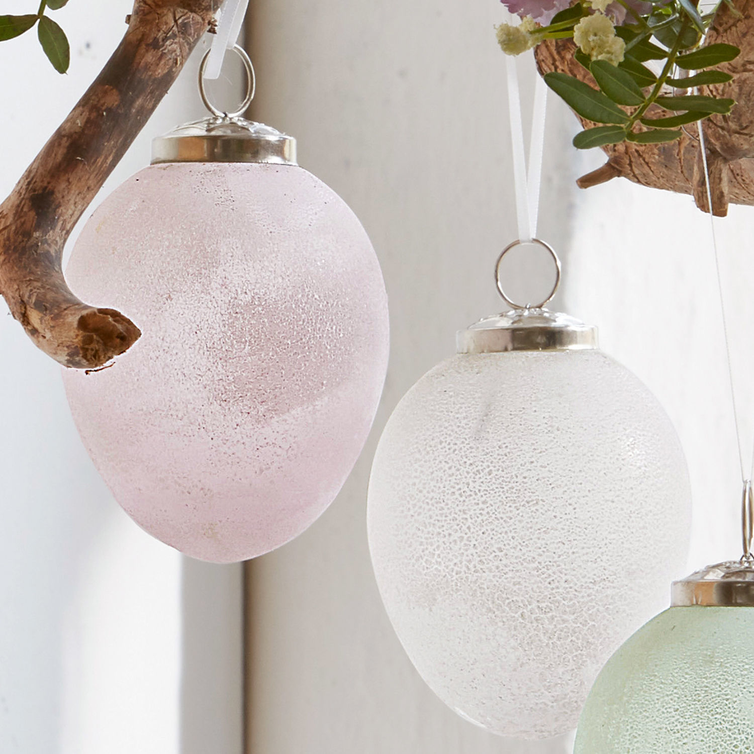 Lot de 4 œufs de Pâques Marble