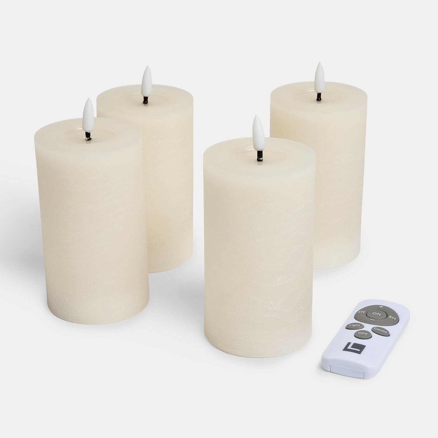 Lot de 4 bougies cylindriques à LED Rimfalla