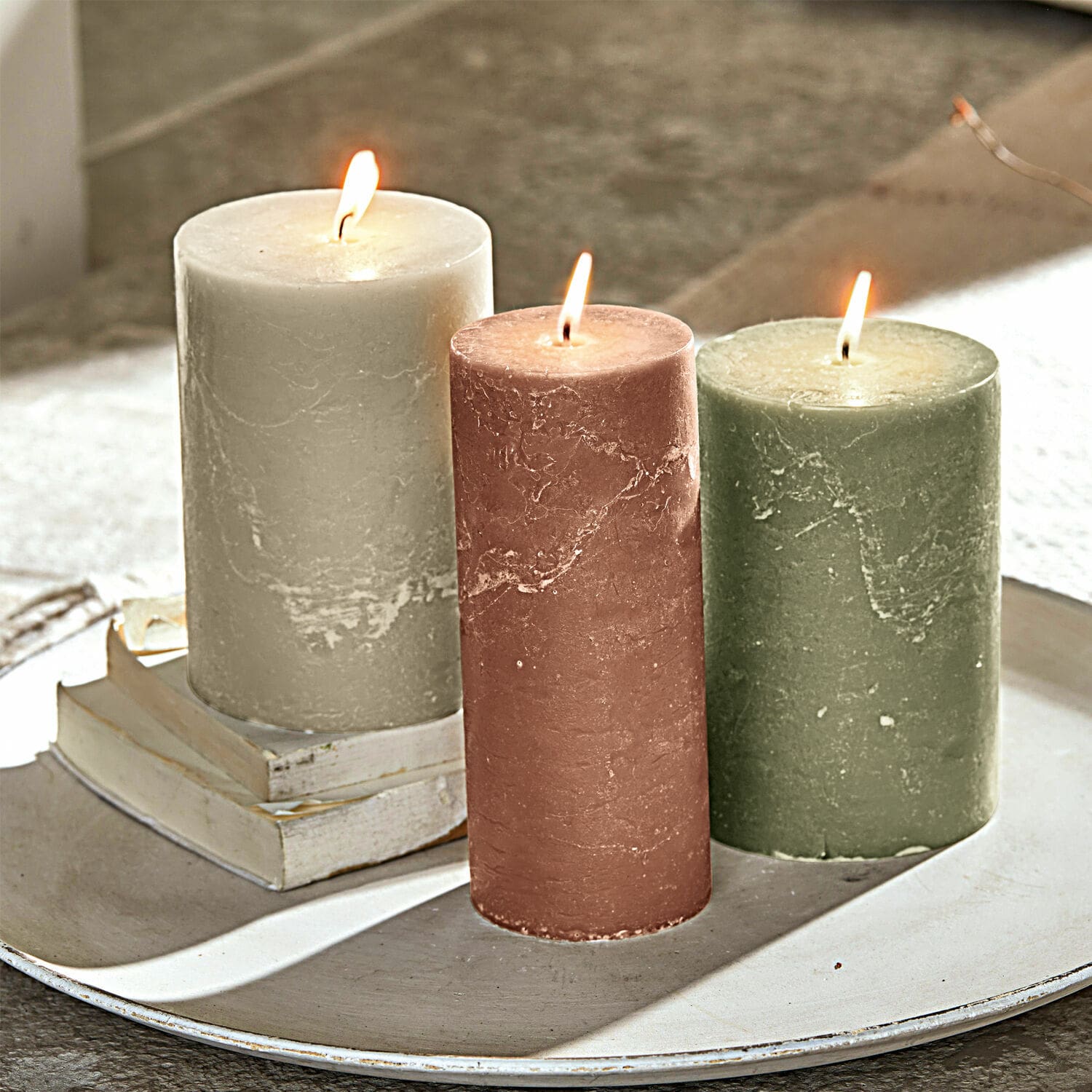 Lot de 3 bougies Salis