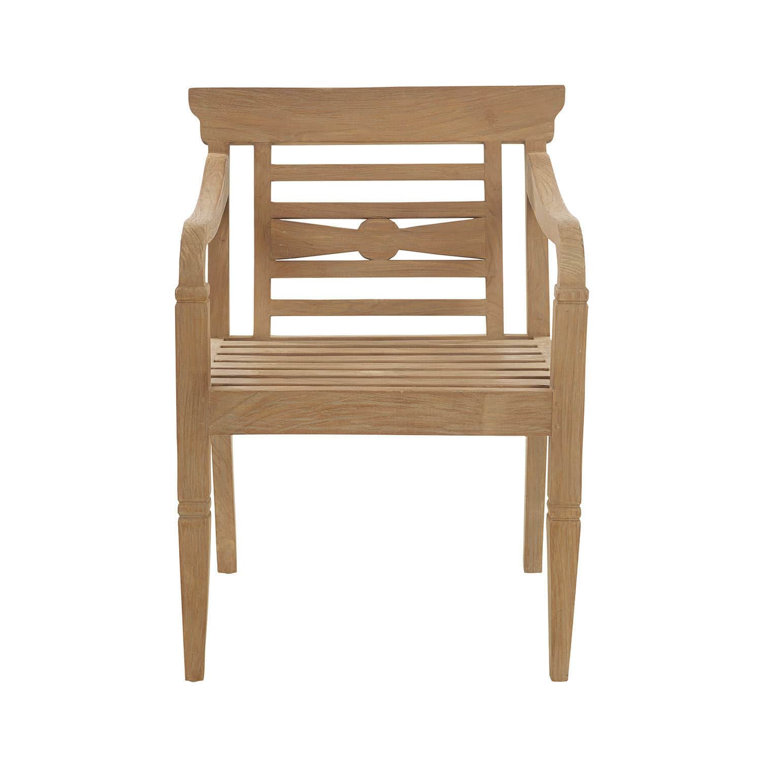 Chaise Fairwood Chaise en bois naturel avec accoudoirs, design classique pour salon ou salle à manger
