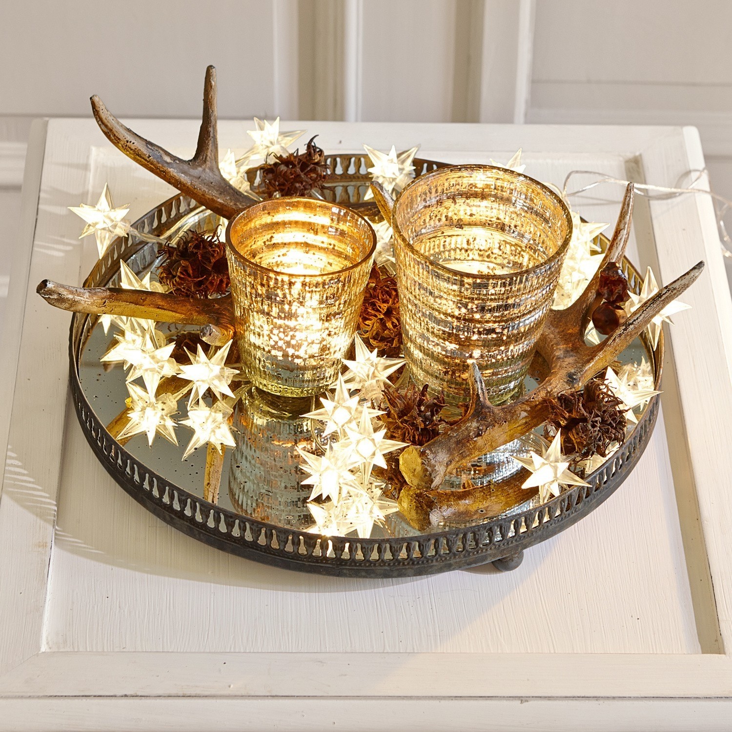 Lot de 3 décorations bois Antier