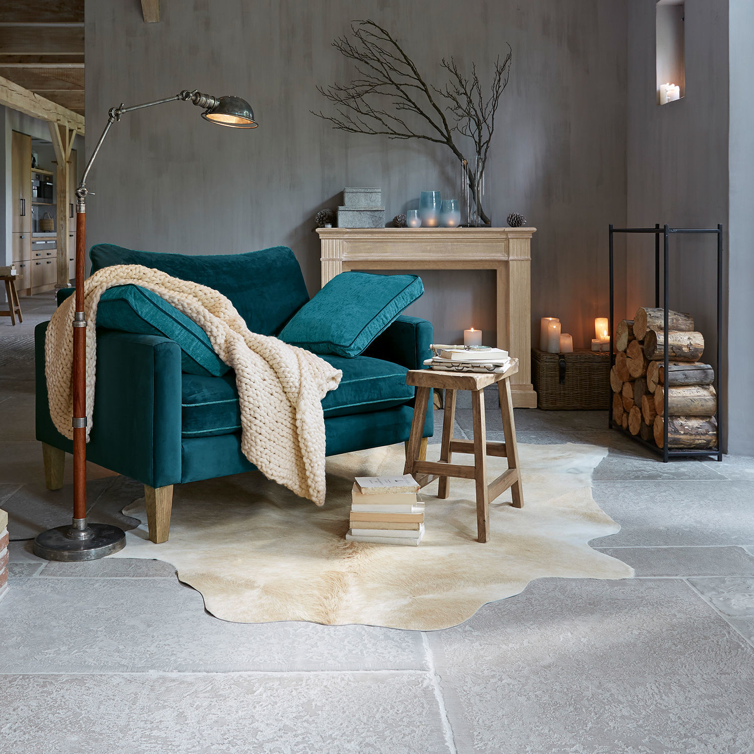 Tapis en peau de vache Pasadena