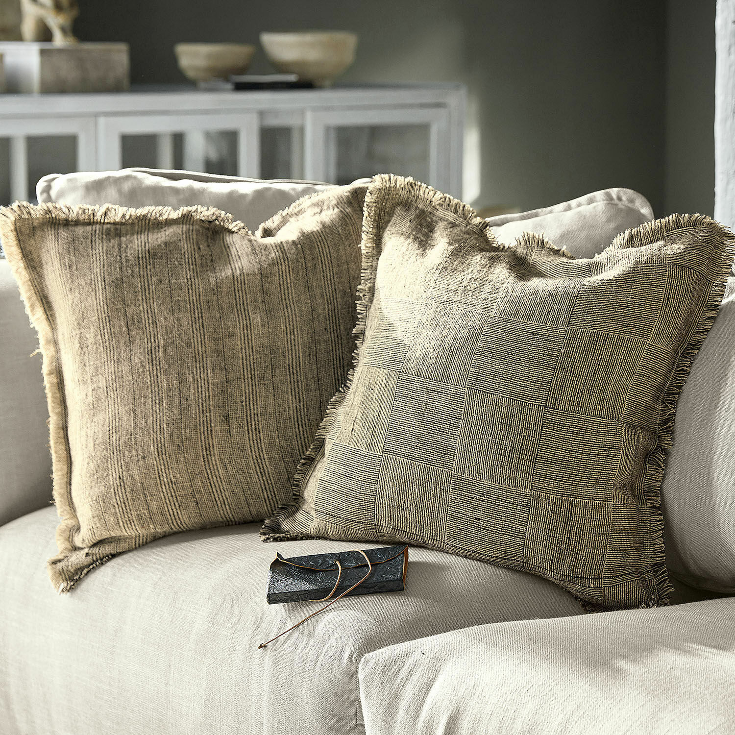 Lot de 2 housses de coussins Amur