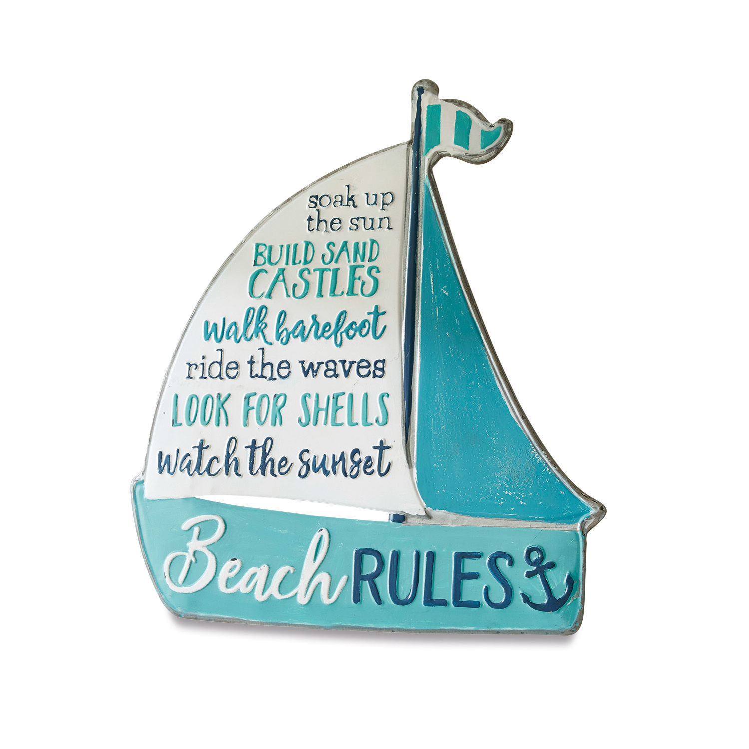Plaque décorative Beach Rules