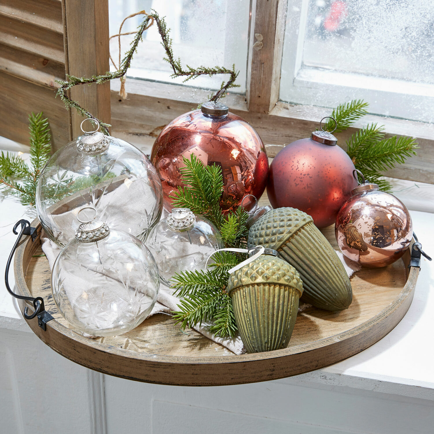 Lot de 8 décorations de Noël Glaster