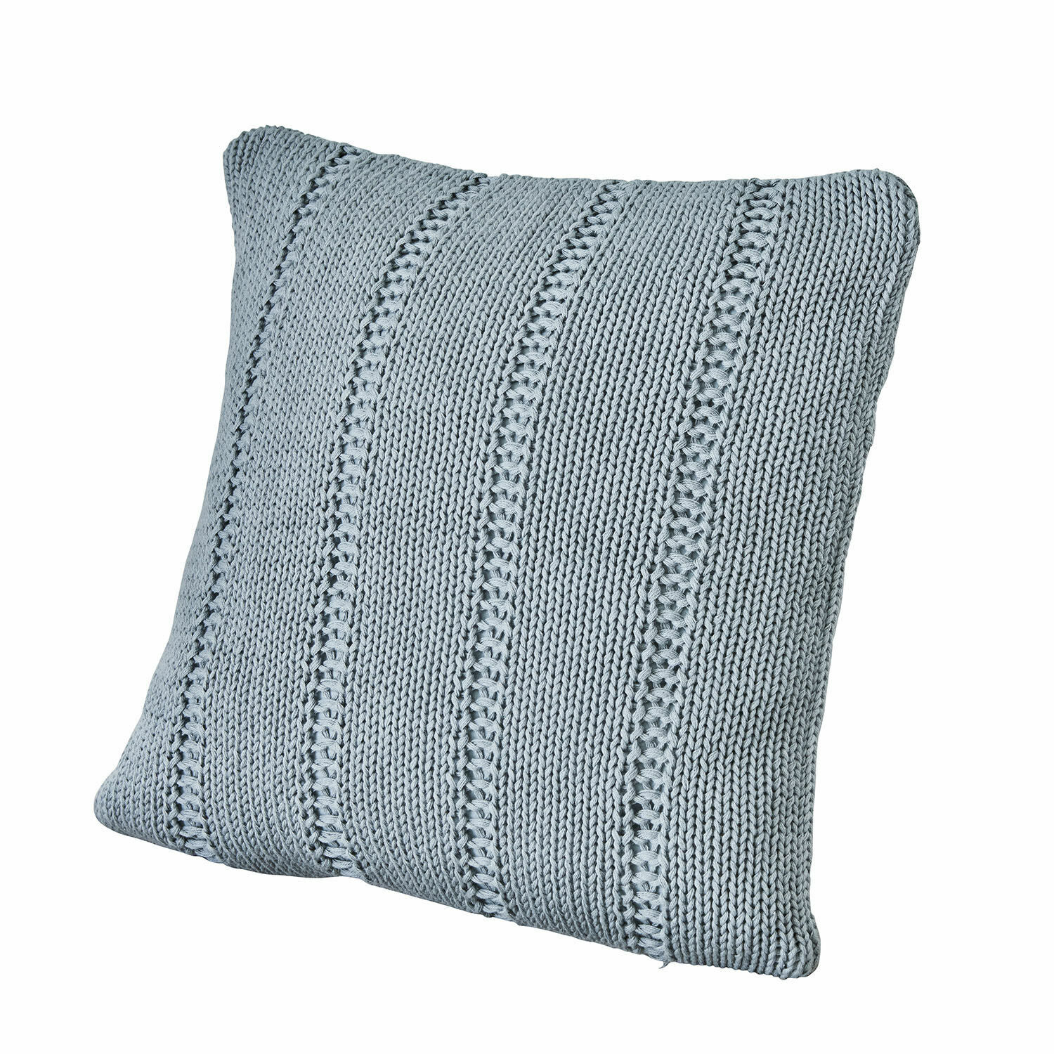 Housse de coussin Lémeré Coussin décoratif gris en coton tricoté avec texture douce pour salon et chambre à coucher