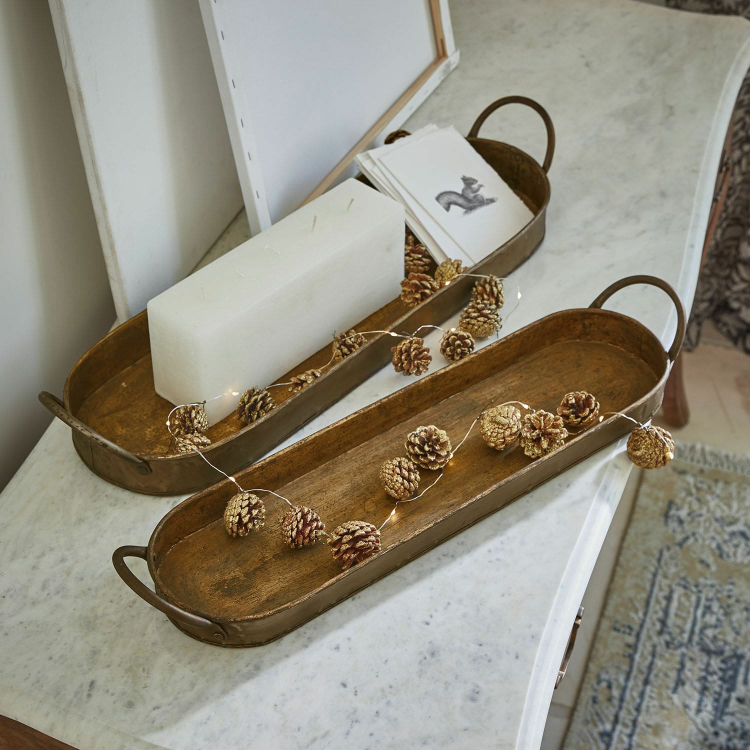 Lot de 2 plateaux Célianne