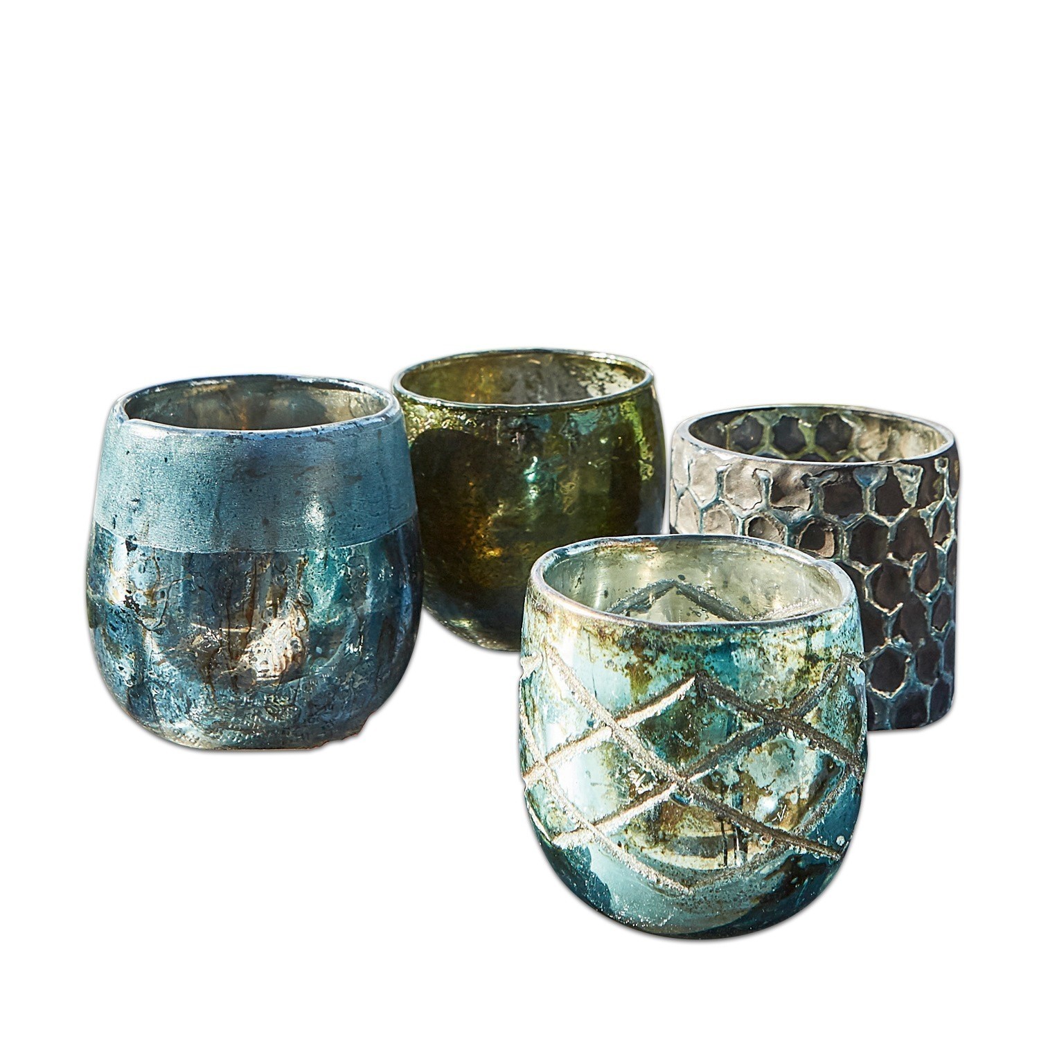 Lot de 4 photophores Marine