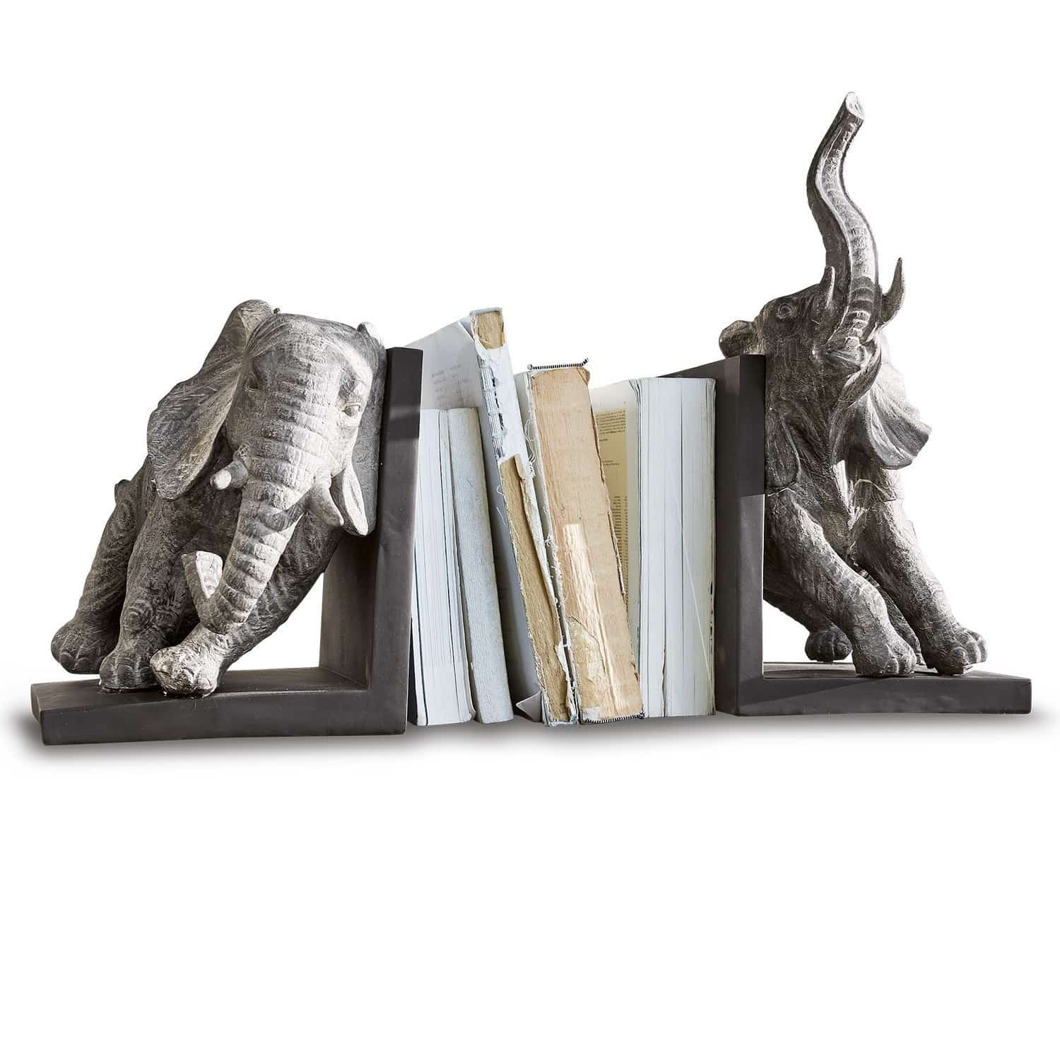 Lot de 2 serre-livres Elephants