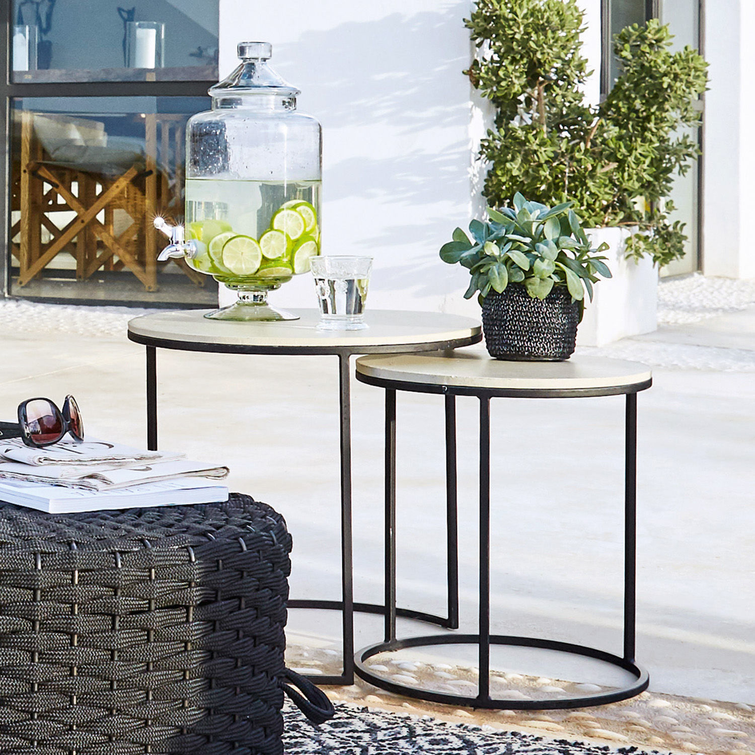 Lot de 2 tables d'appoint Telford