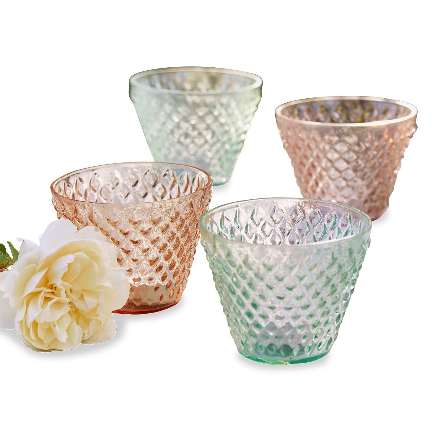 Lot de 4 photophores Celma