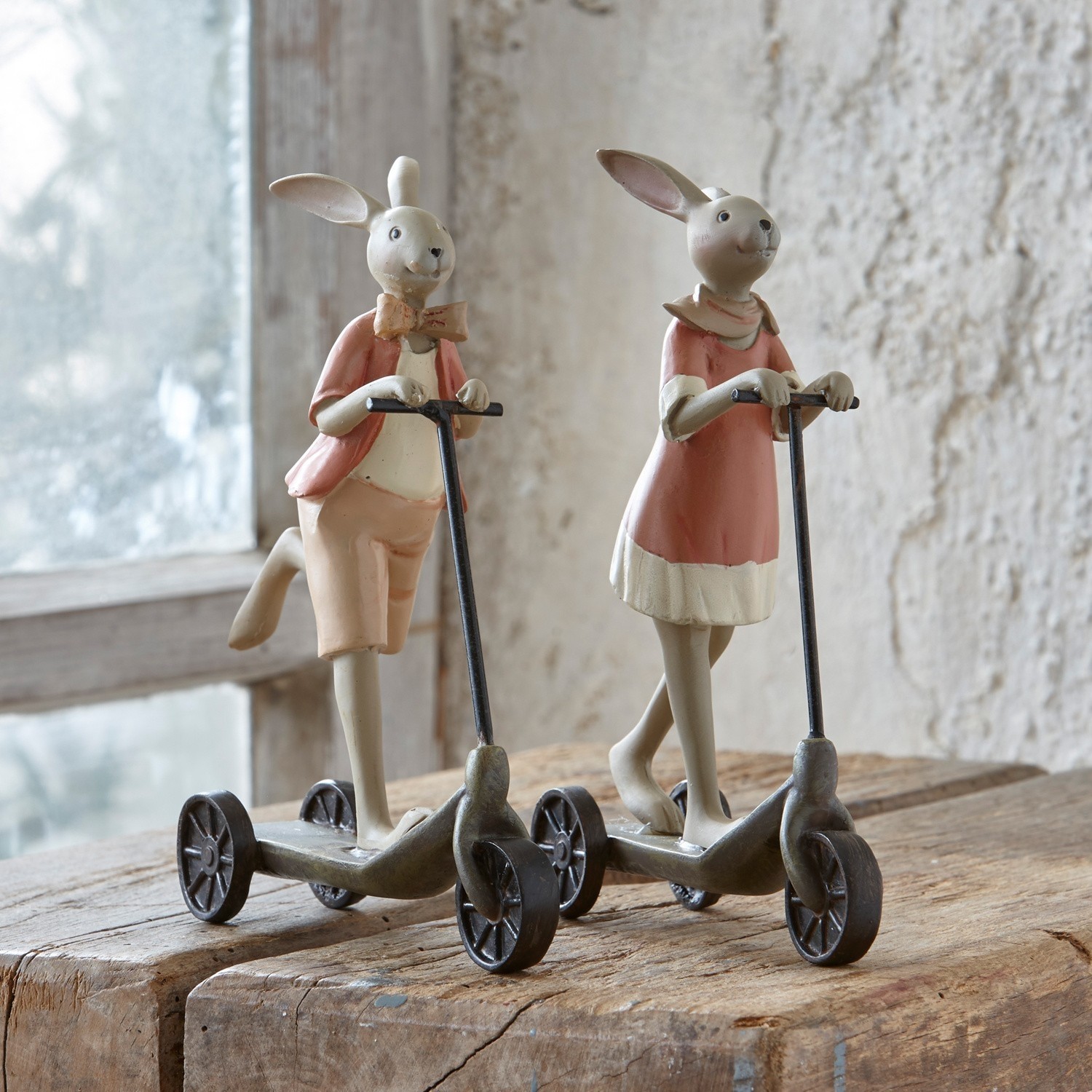 Lot de 2 lapins Scooter
