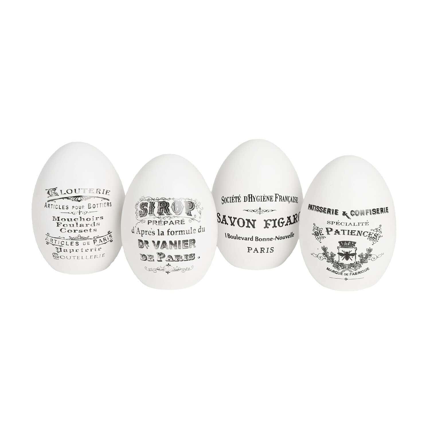 Lot de 4 œufs de Pâques Maison Vélour
