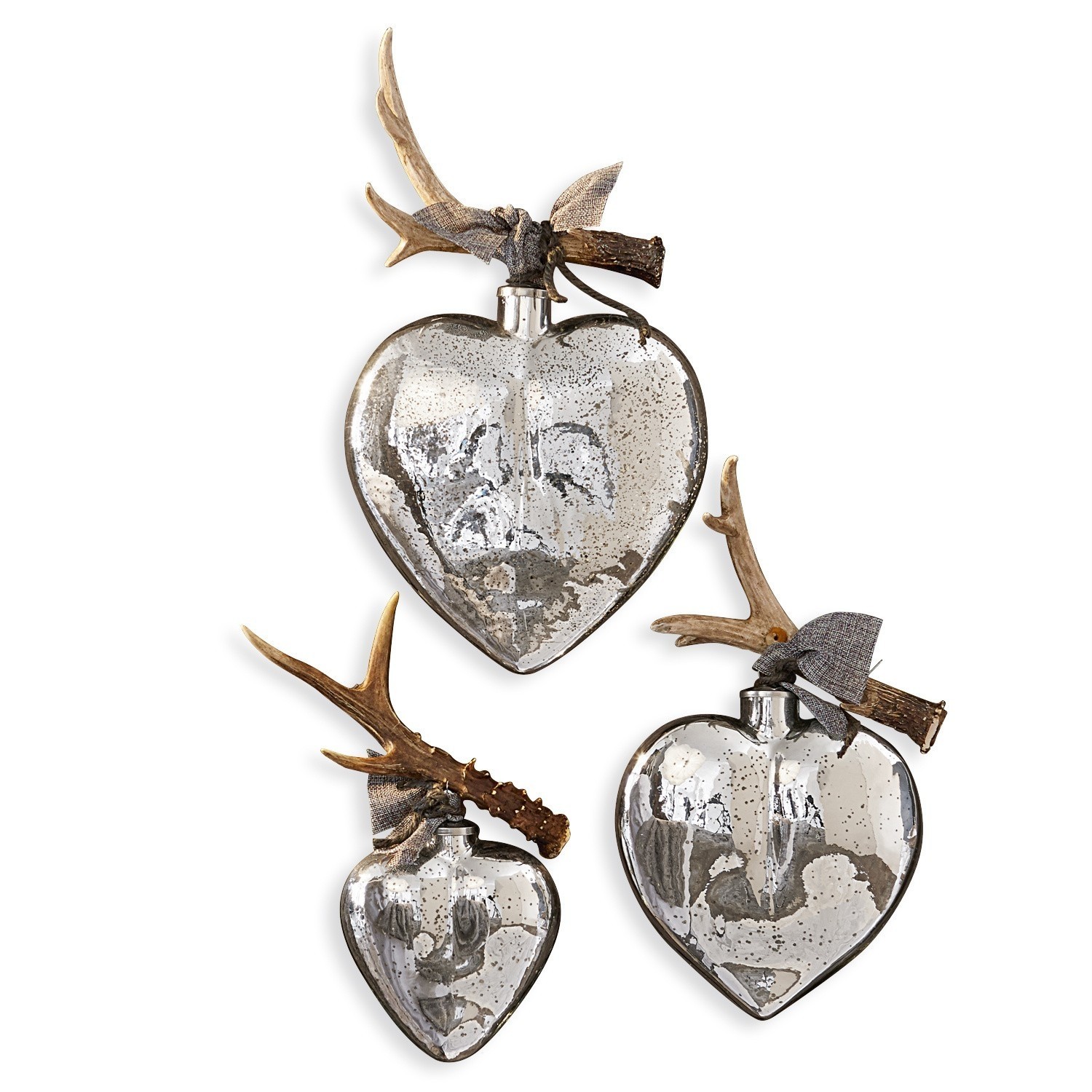 Lot de 3 décorations de Noël de bon coeur