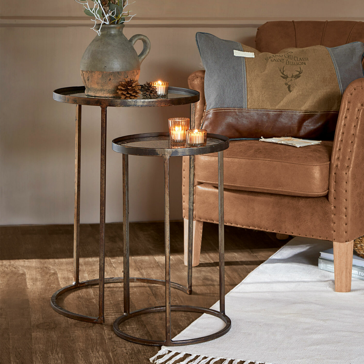 Lot de 2 tables d’appoint Manda
