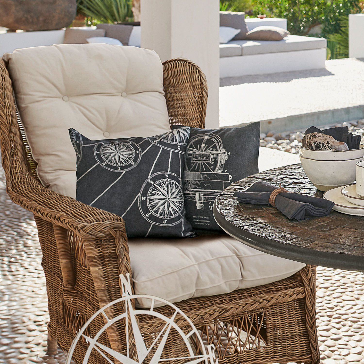 Lot de 2 housses de coussins Moreau