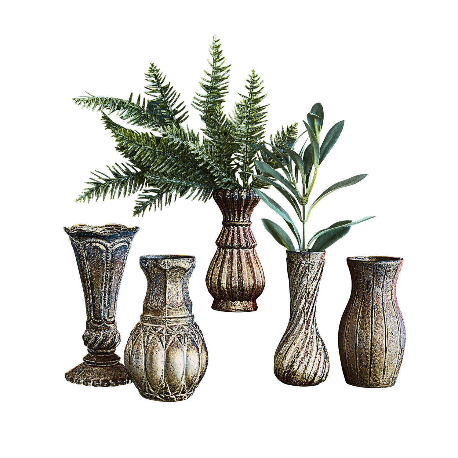 Lot de 5 vases Bonnie