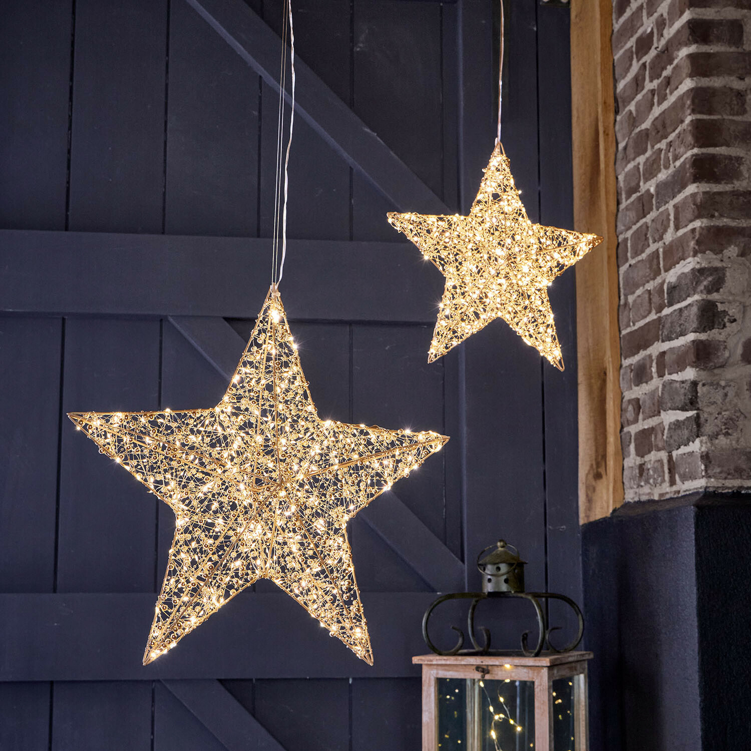 Lot de 2 étoiles à LED Brightens