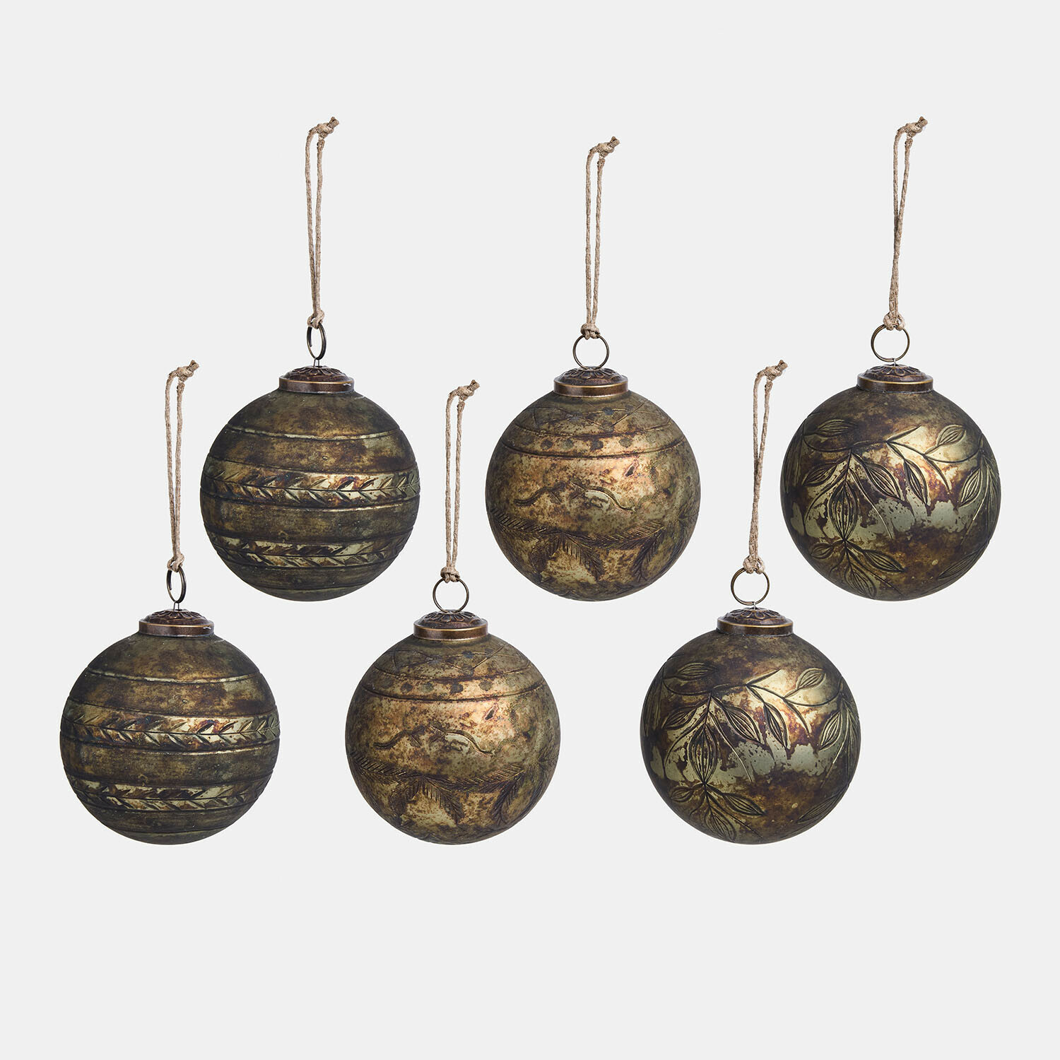Lot de 6 boules de Noël Goldenblist