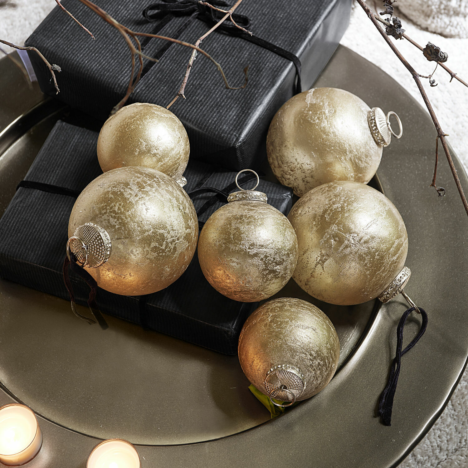 Lot de 6 boules de Noël Demerique