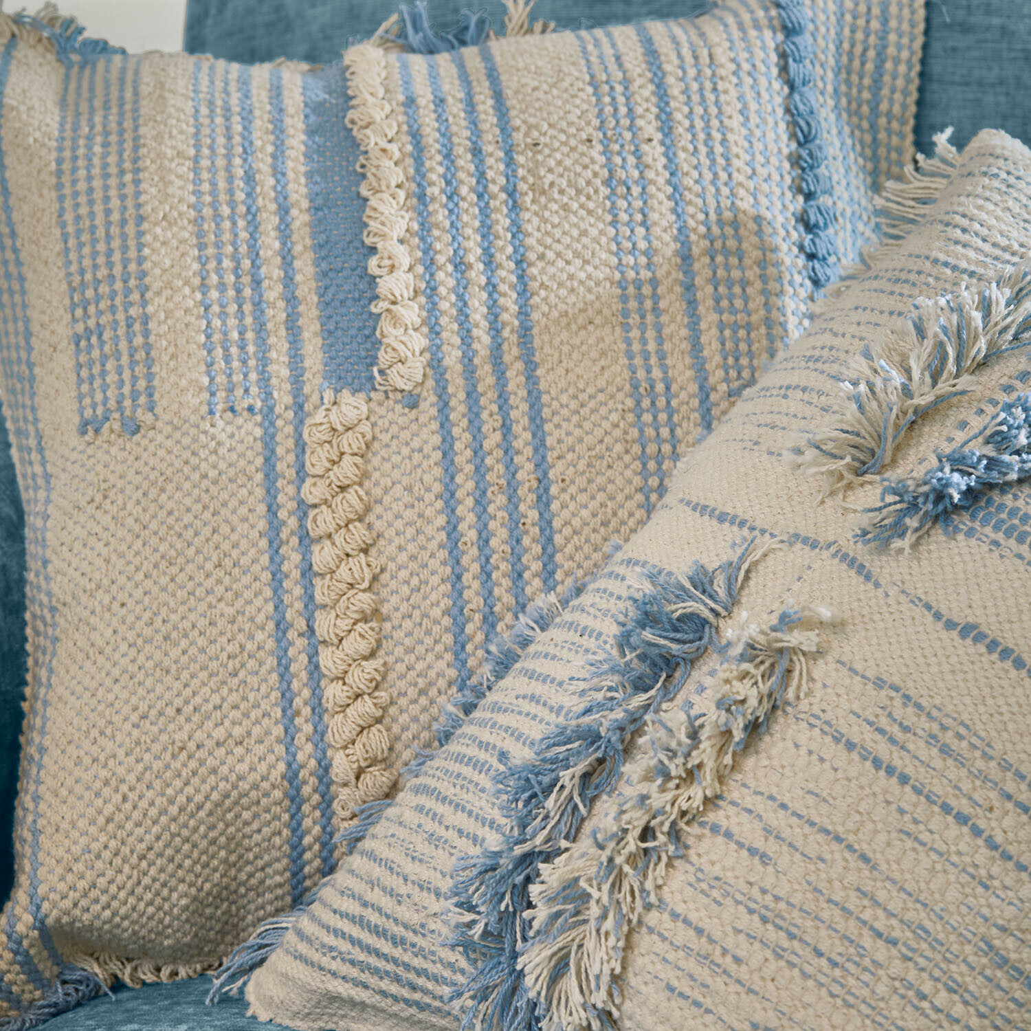 Lot de 2 housses de coussins Ciel d'Azur