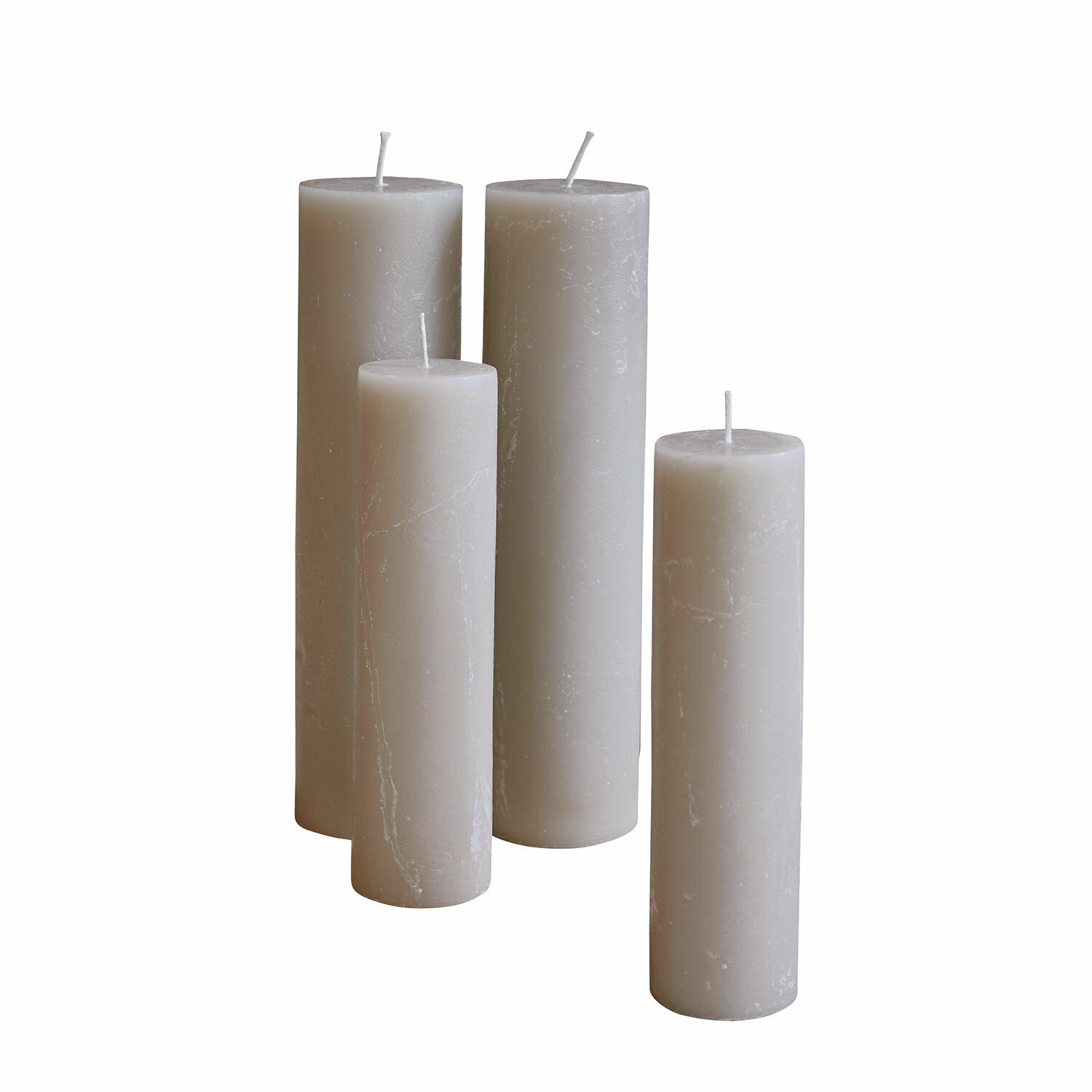 taupe Lot de 4 bougies Avinal en cire couleur taupe, décoration intérieure et éclairage d'ambiance