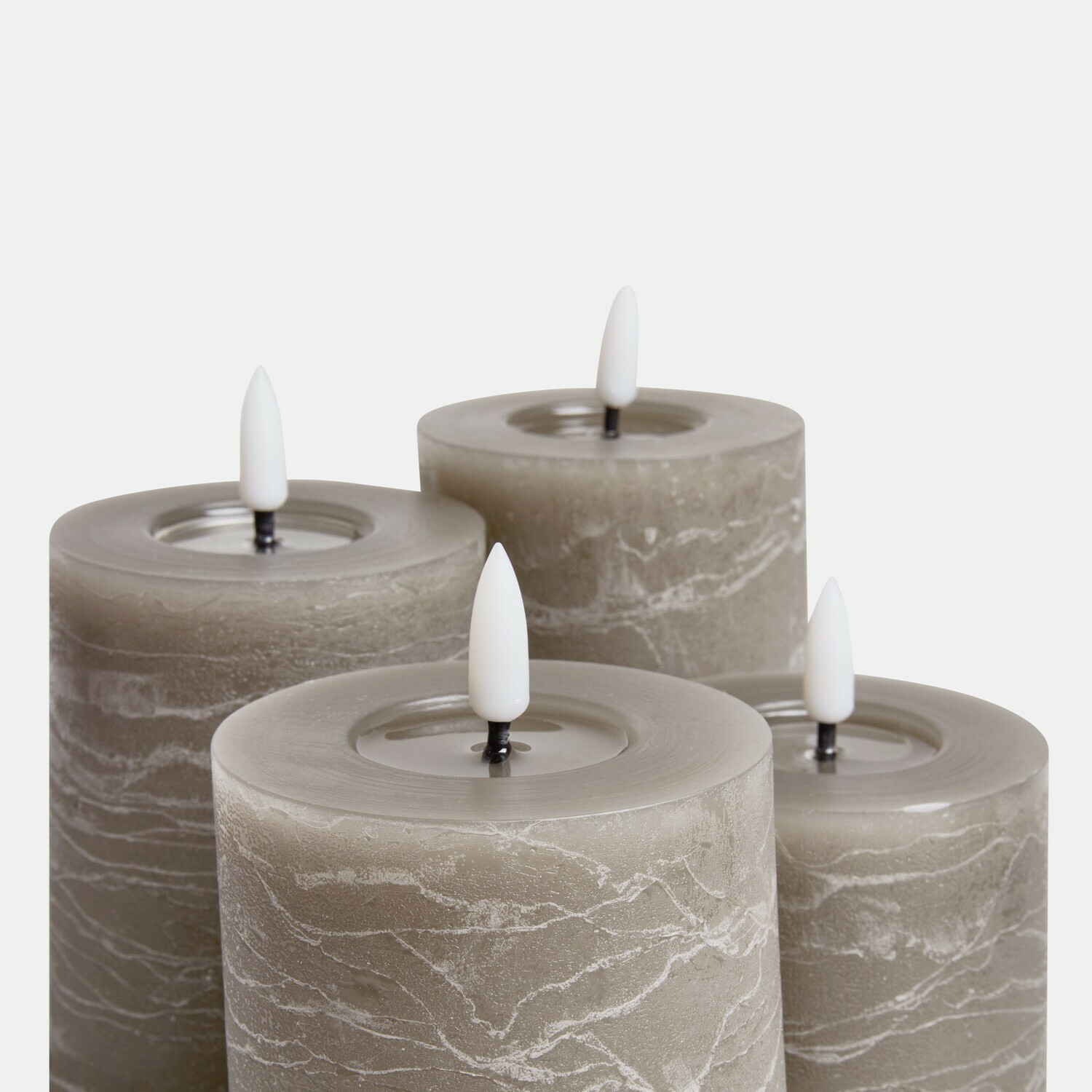 Lot de 4 bougies cylindriques à LED Ljusvik