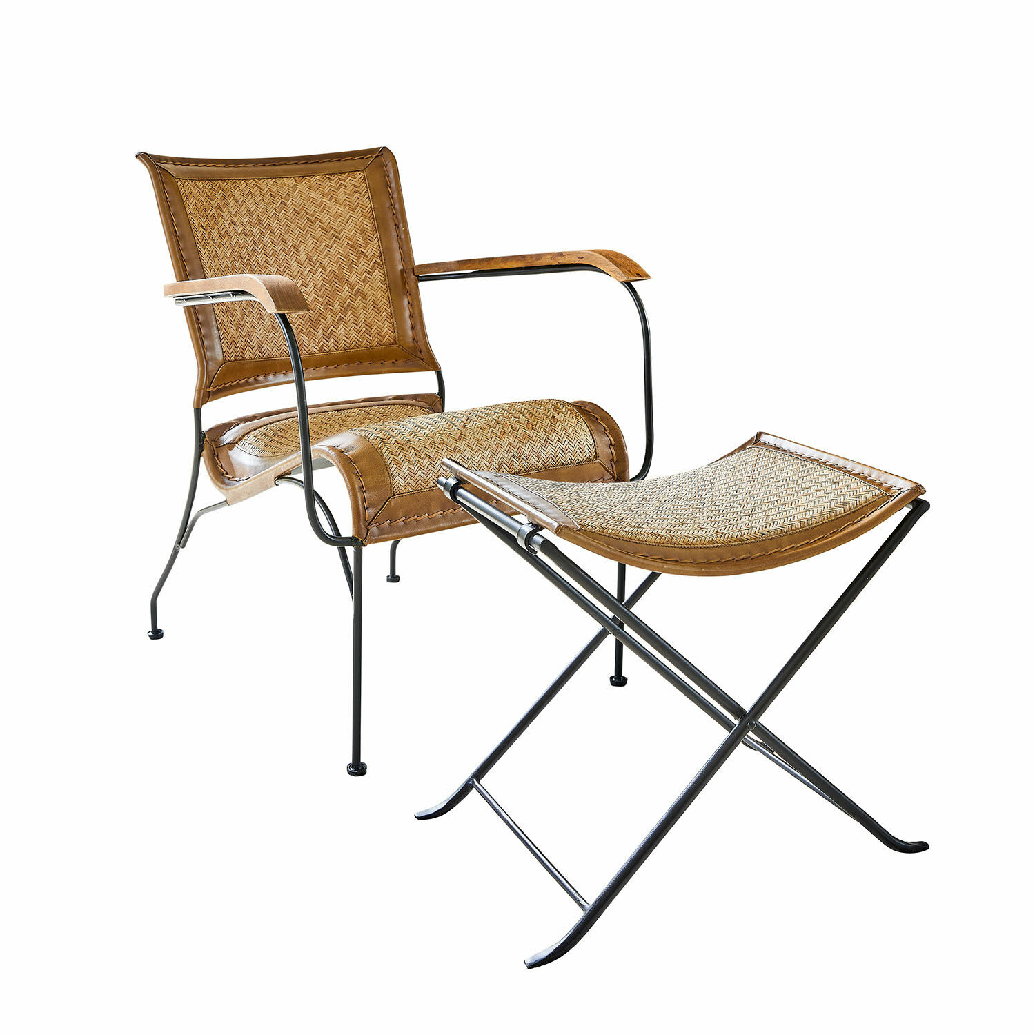Chaise avec tabouret Dauvron