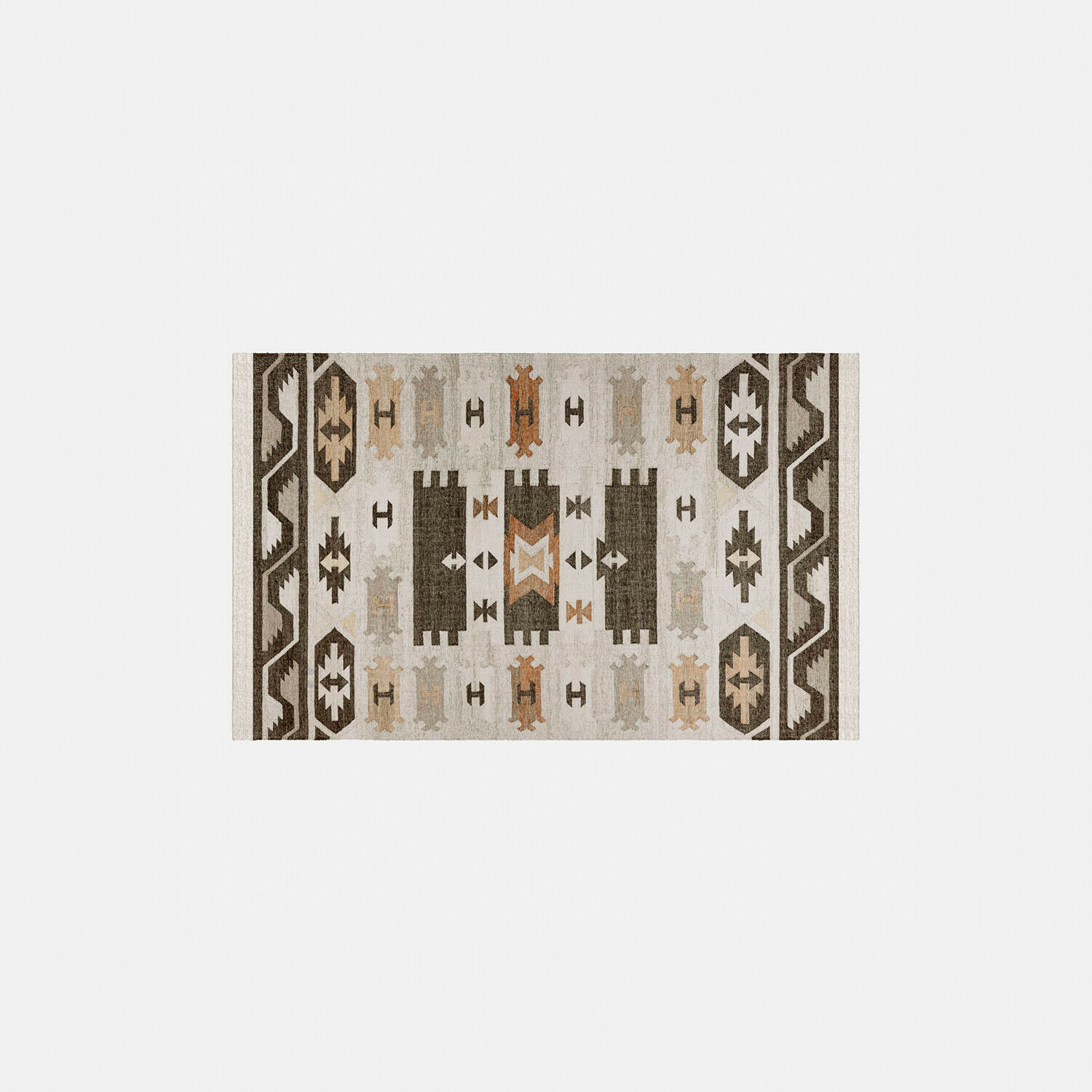 Tapis coloré Selamir en matériau outdoor avec motif géométrique, idéal pour intérieur et extérieur