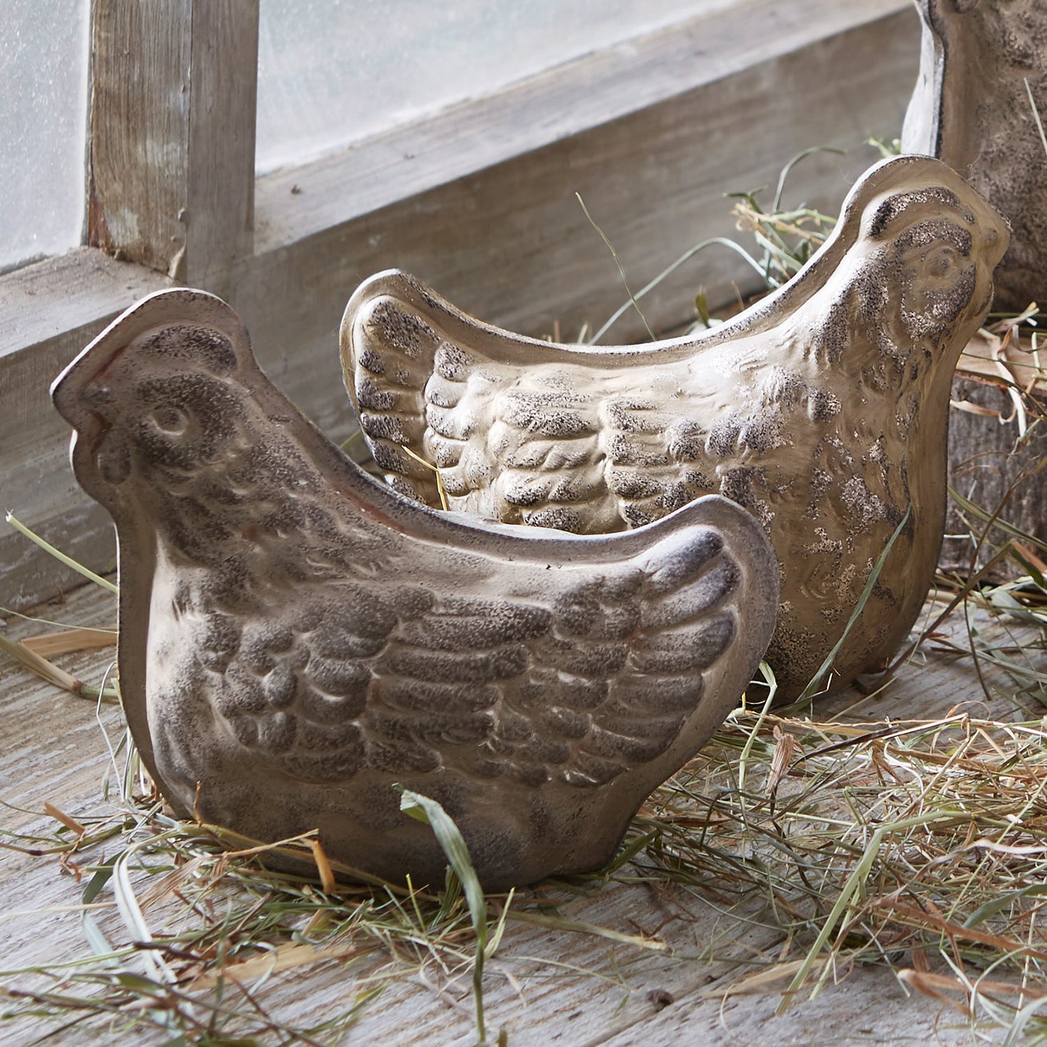 Lot de 4 poules décoratives Henrietta