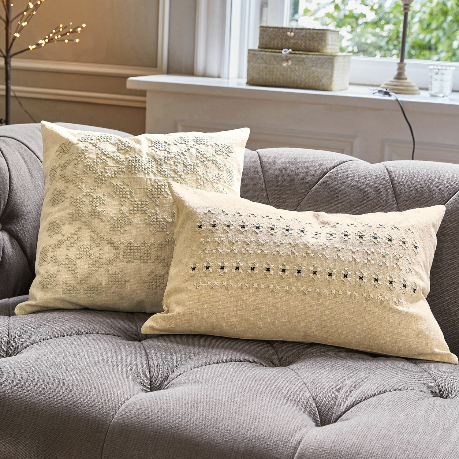 Lot de 2 housses de coussins Magdelen