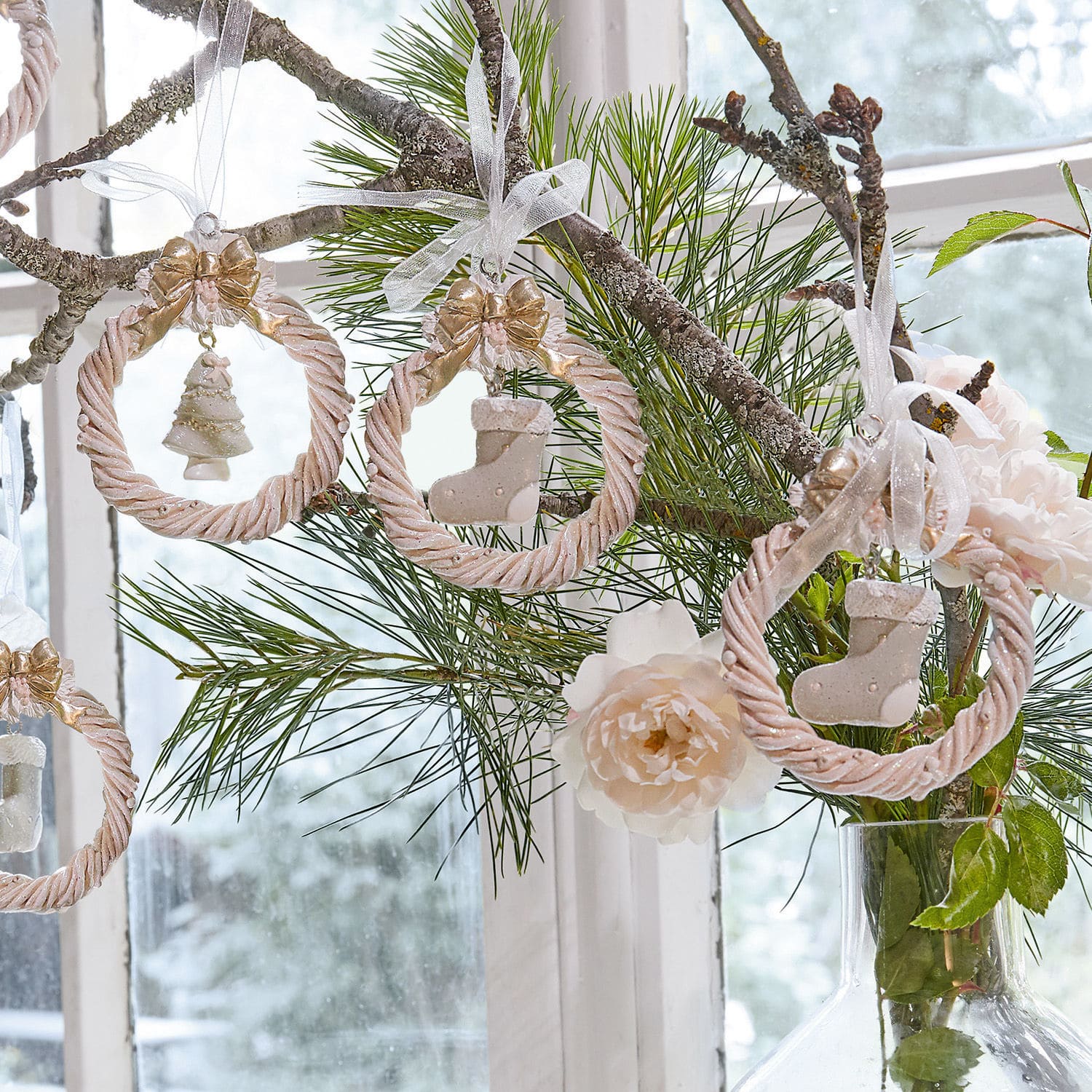 Lot de 6 décorations à suspendre Eithi