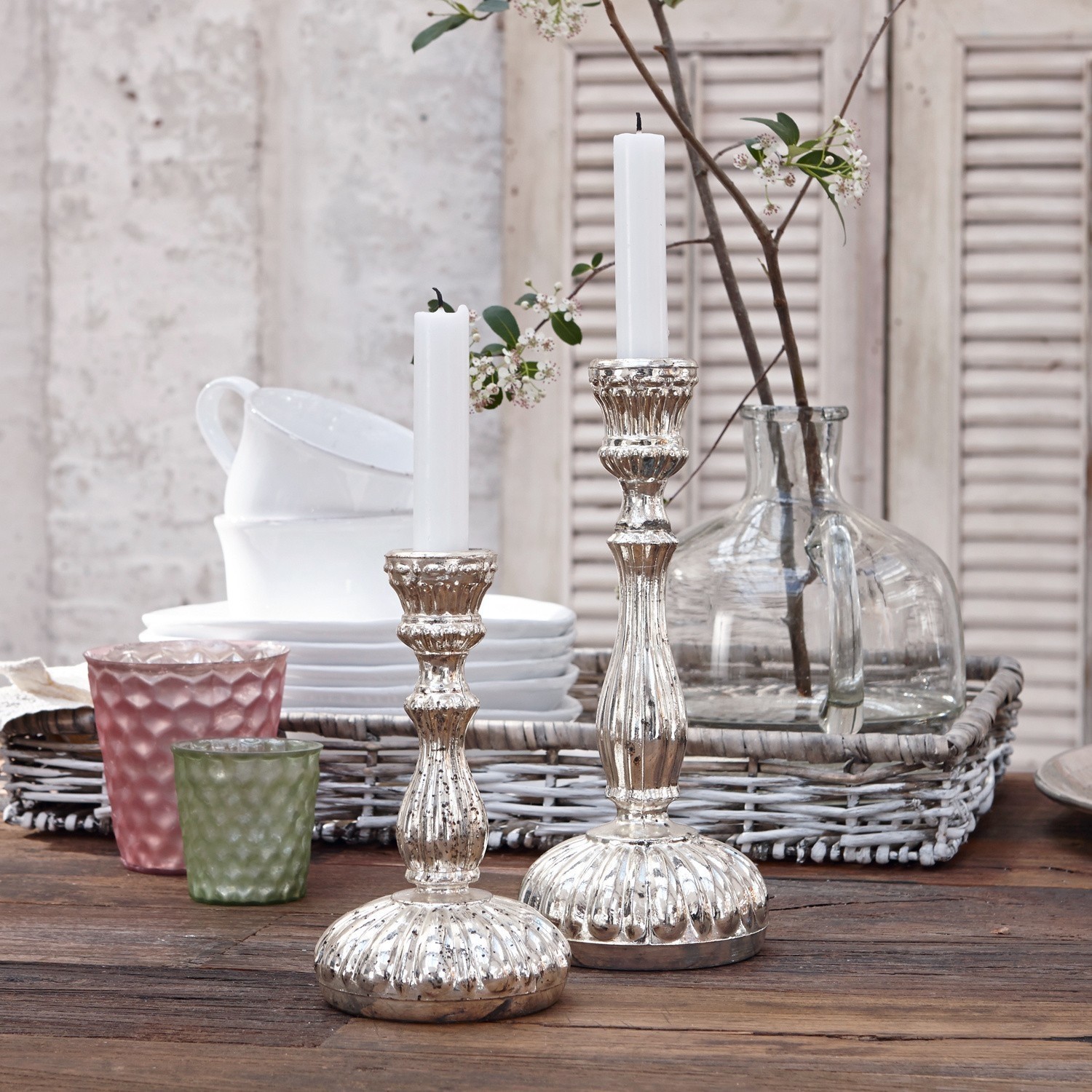 Lot de 2 bougeoirs Isalie