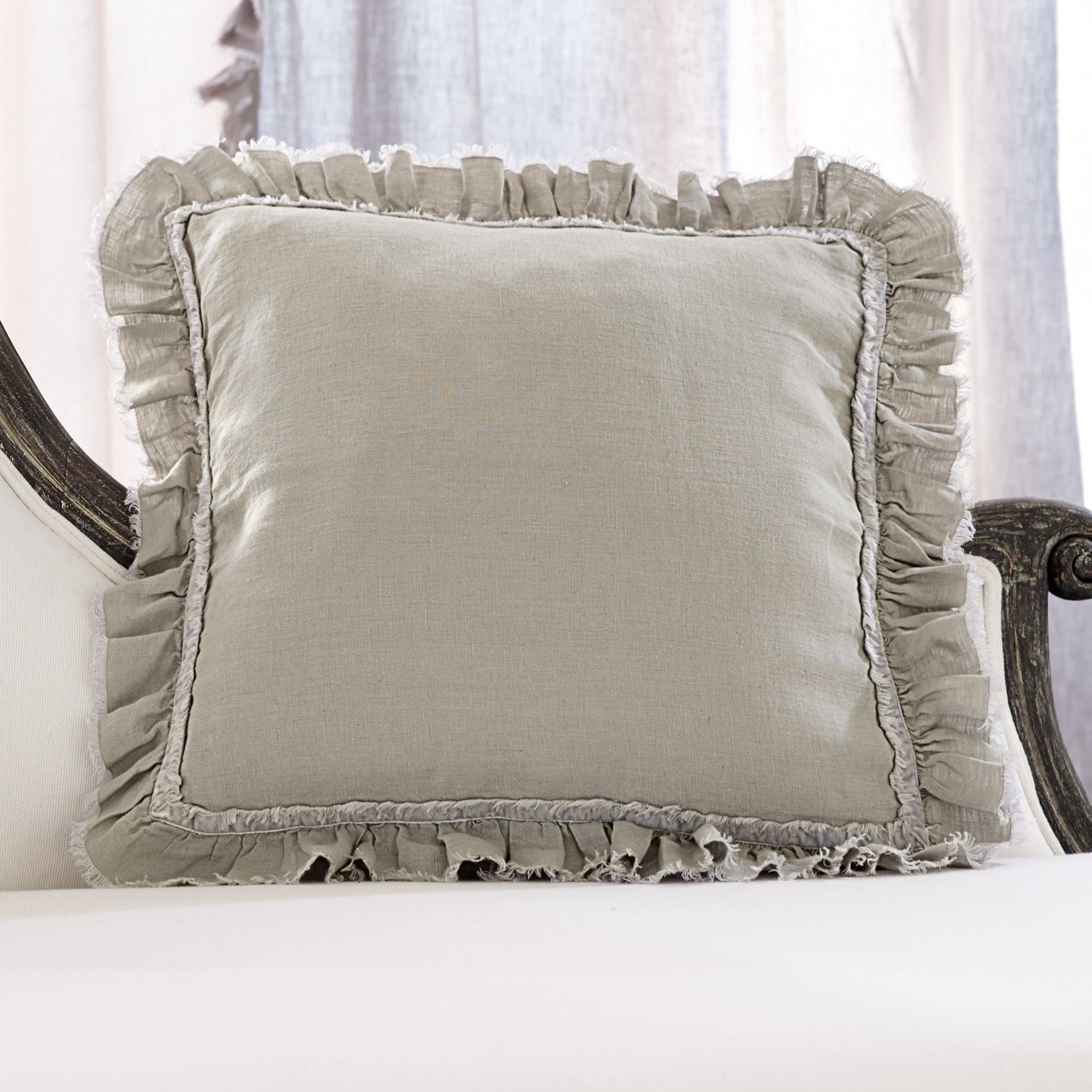 Housse de coussin Volant