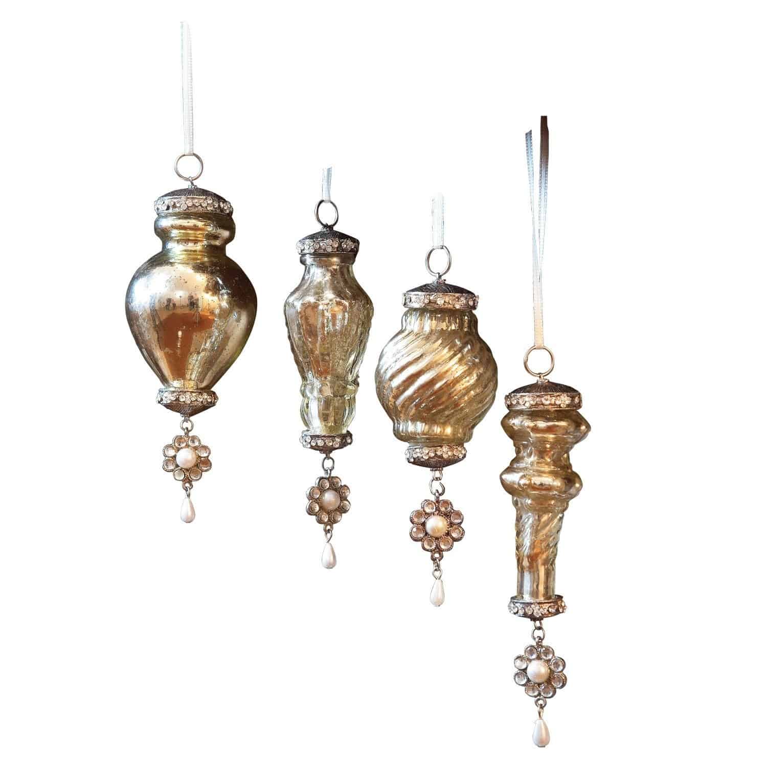 Lot de 4 décorations de Noël Larme