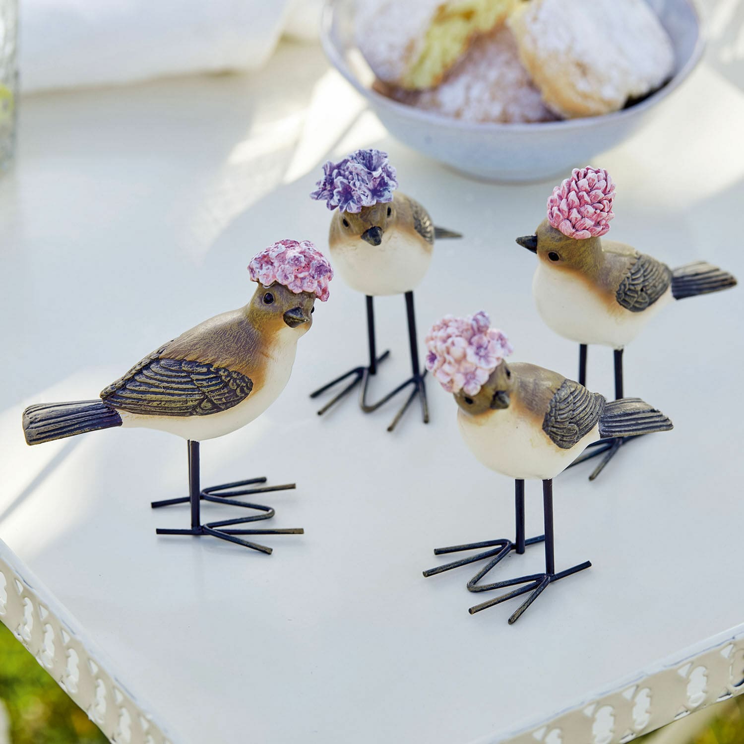 Lot de 4 oiseaux Laval