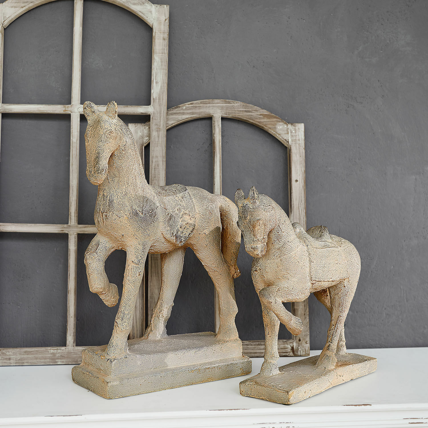 Lot de 2 chevaux décoratifs Mirandel