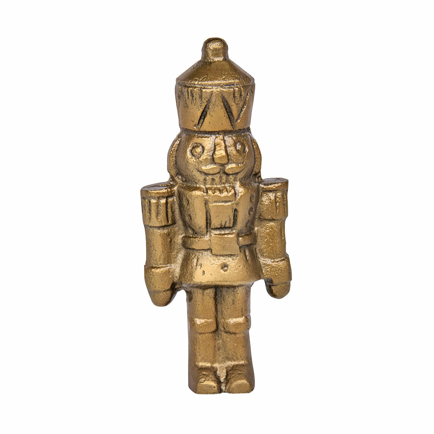 Figurine décorative Zarilith Figurine de casse-noisette en métal doré, décoration de Noël traditionnelle pour ambiance festive