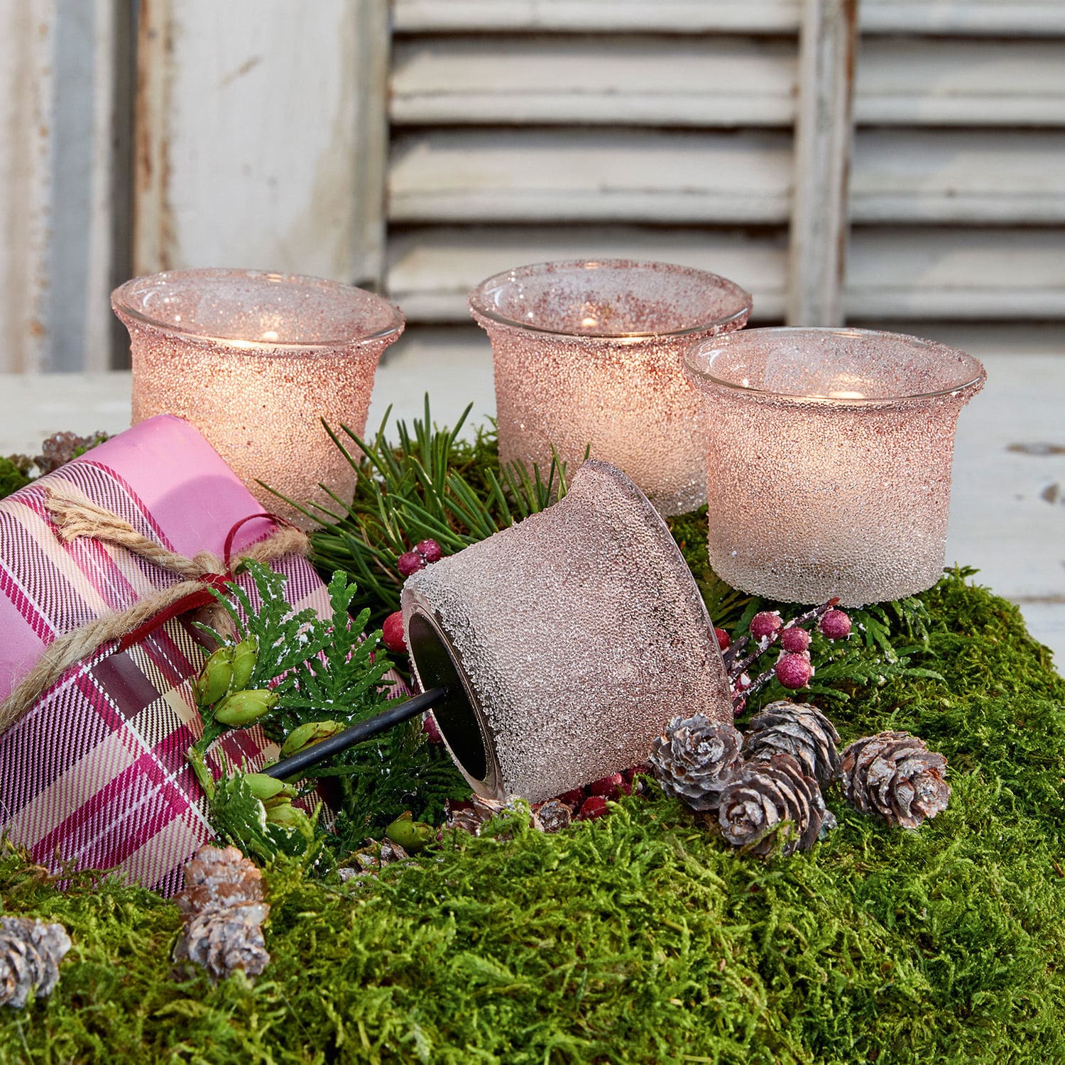 Lot de 4 porte-bougies Issio