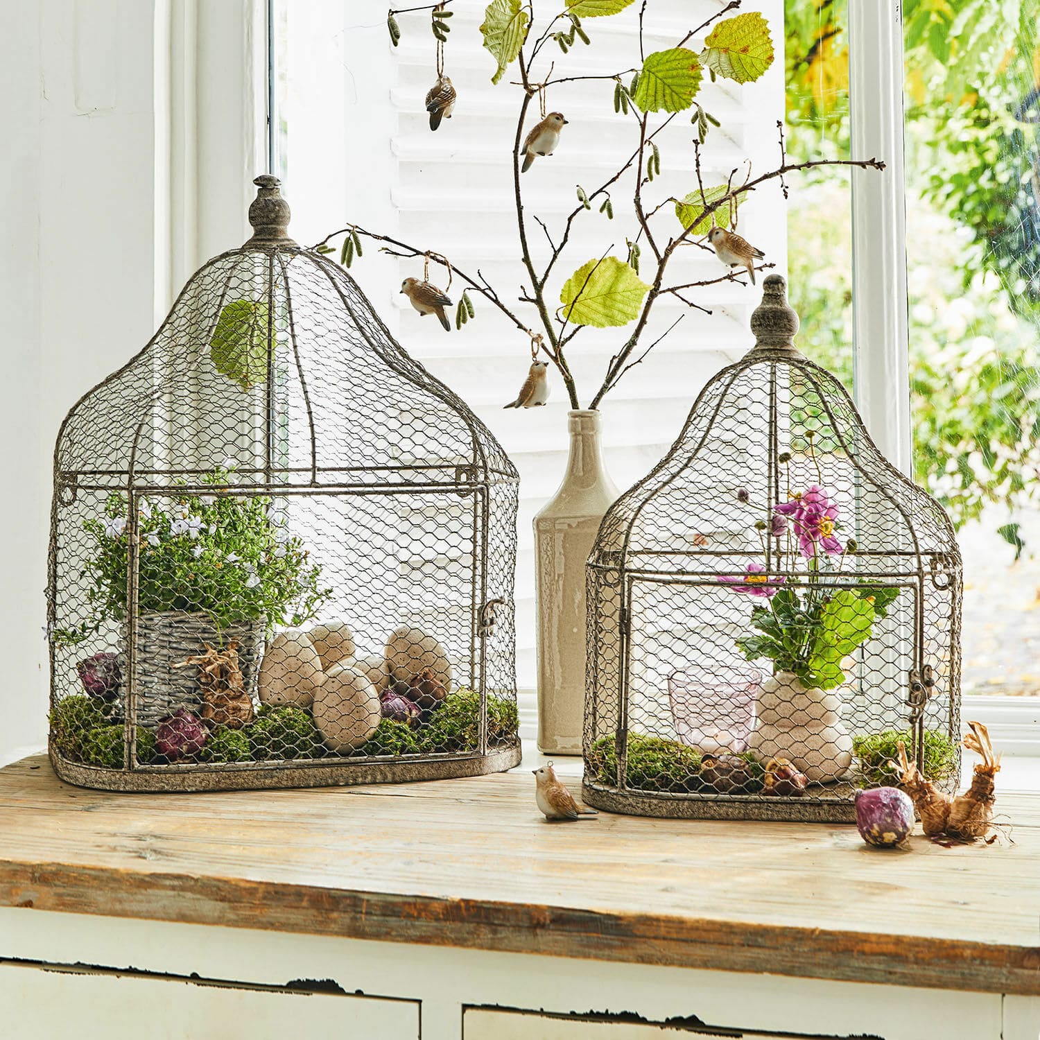Lot de 2 cages à oiseaux Cavan