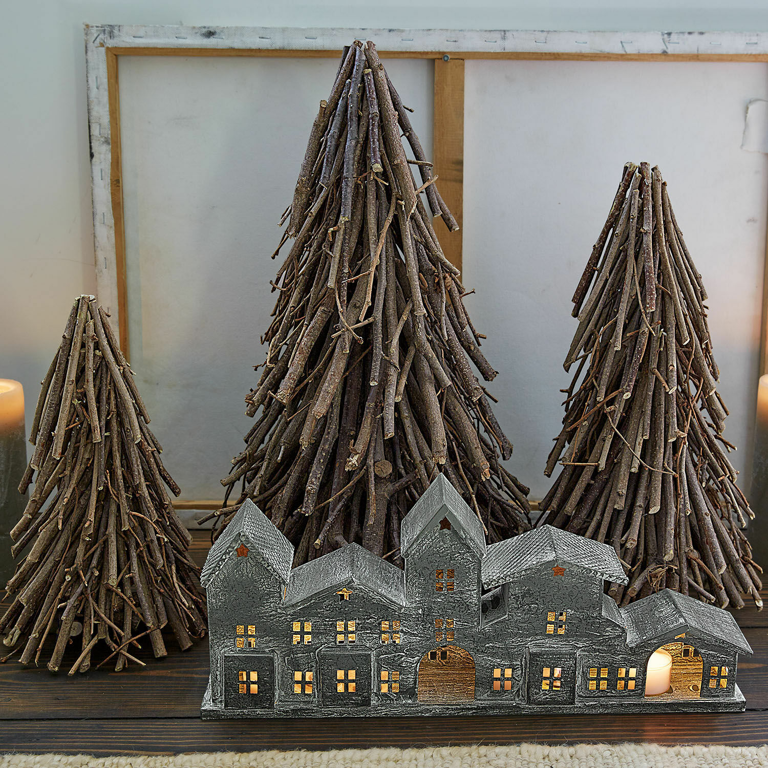Lot de 3 sapins décoratifs Orilev