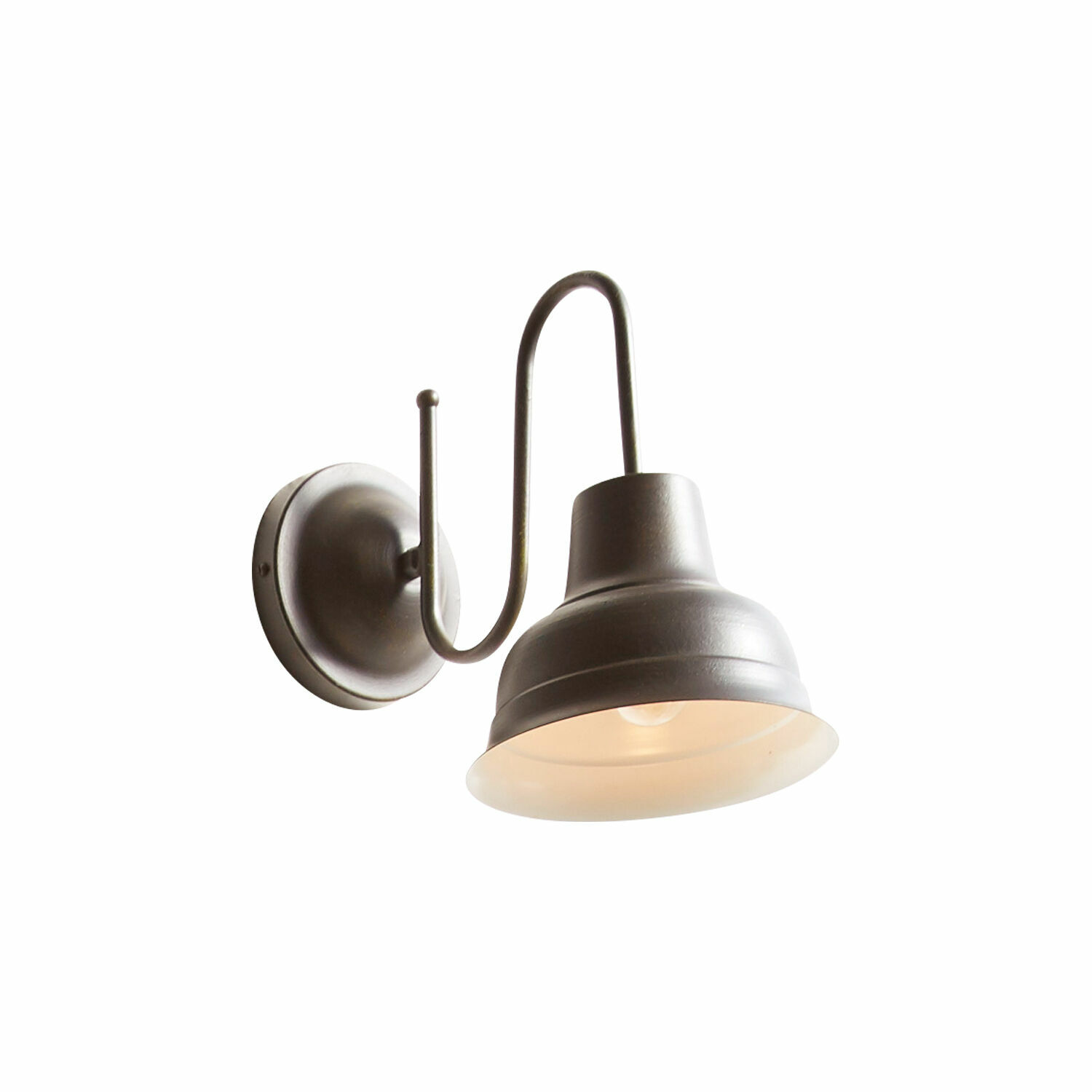 marron vieilli Applique murale extérieure Sidney en métal brun, lampe de jardin élégante et résistante